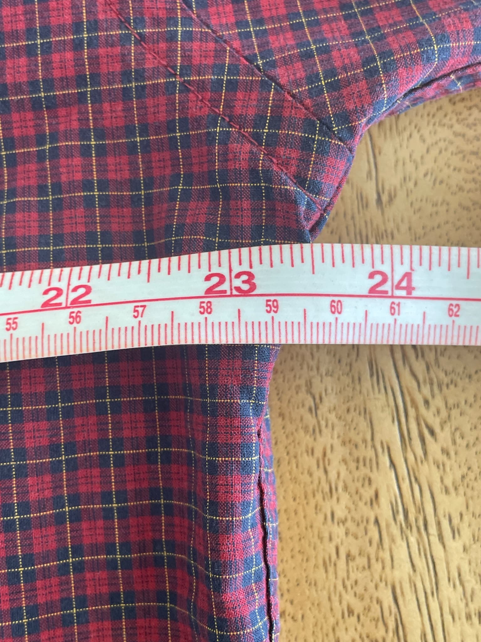 Tommy Hilfiger Long Sleeve Button-Down Shirt Plaid Red Navy Men's L — photo 8 of 10