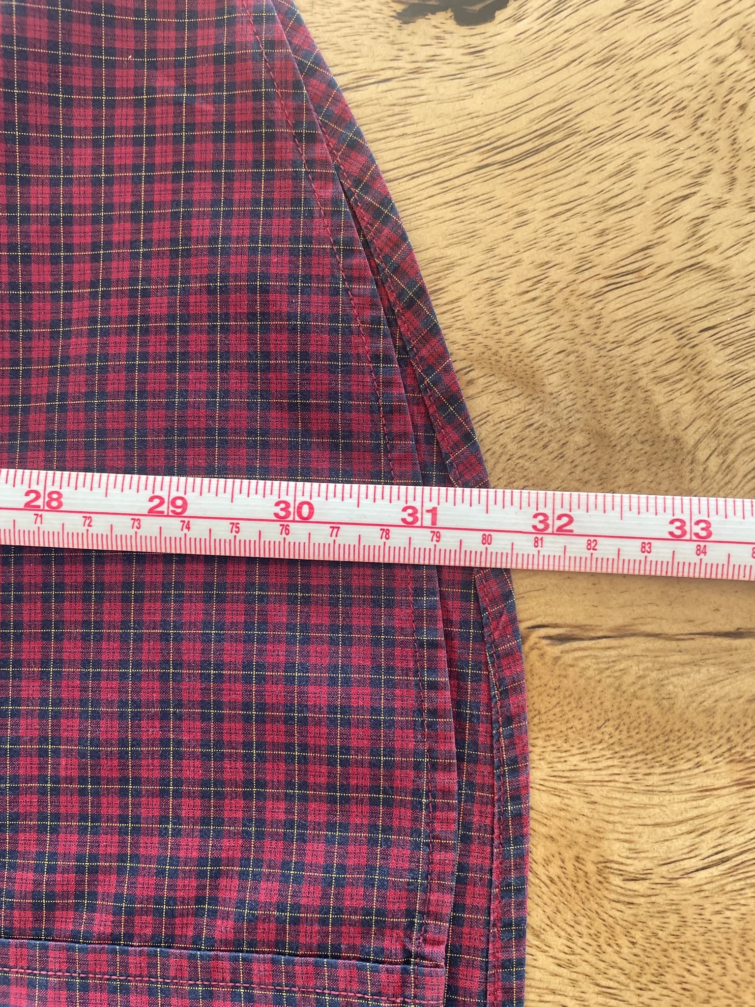 Tommy Hilfiger Long Sleeve Button-Down Shirt Plaid Red Navy Men's L — photo 9 of 10