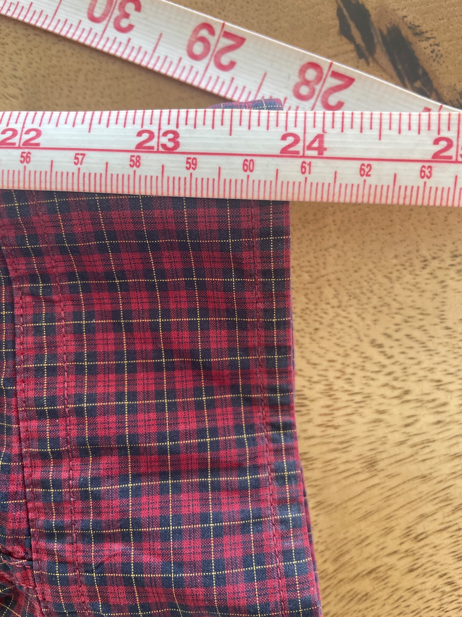 Tommy Hilfiger Long Sleeve Button-Down Shirt Plaid Red Navy Men's L — photo 10 of 10