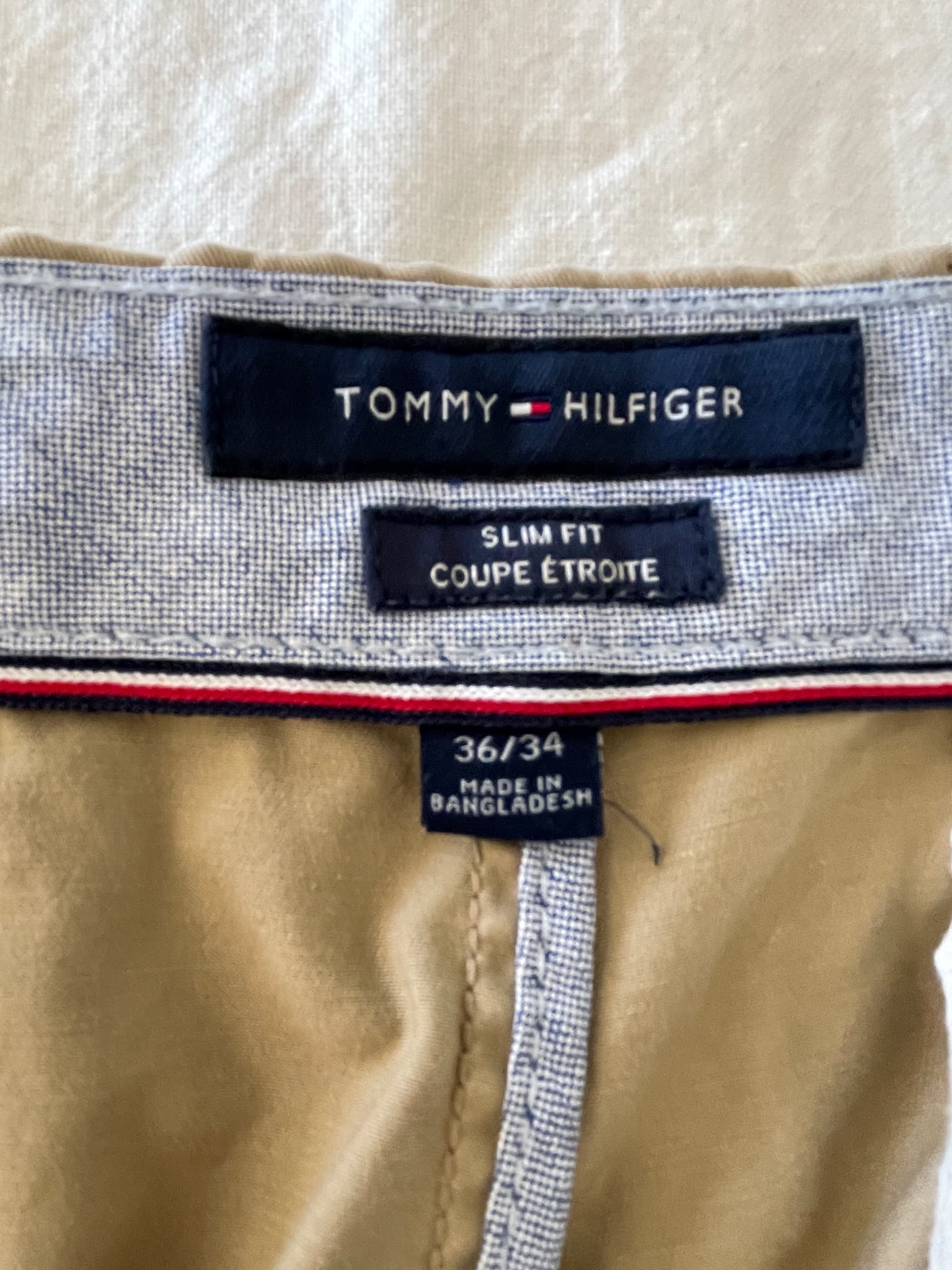 Tommy Hilfiger Men's Slim Fit Chino Pants Tan Size 36 — photo 4 of 7