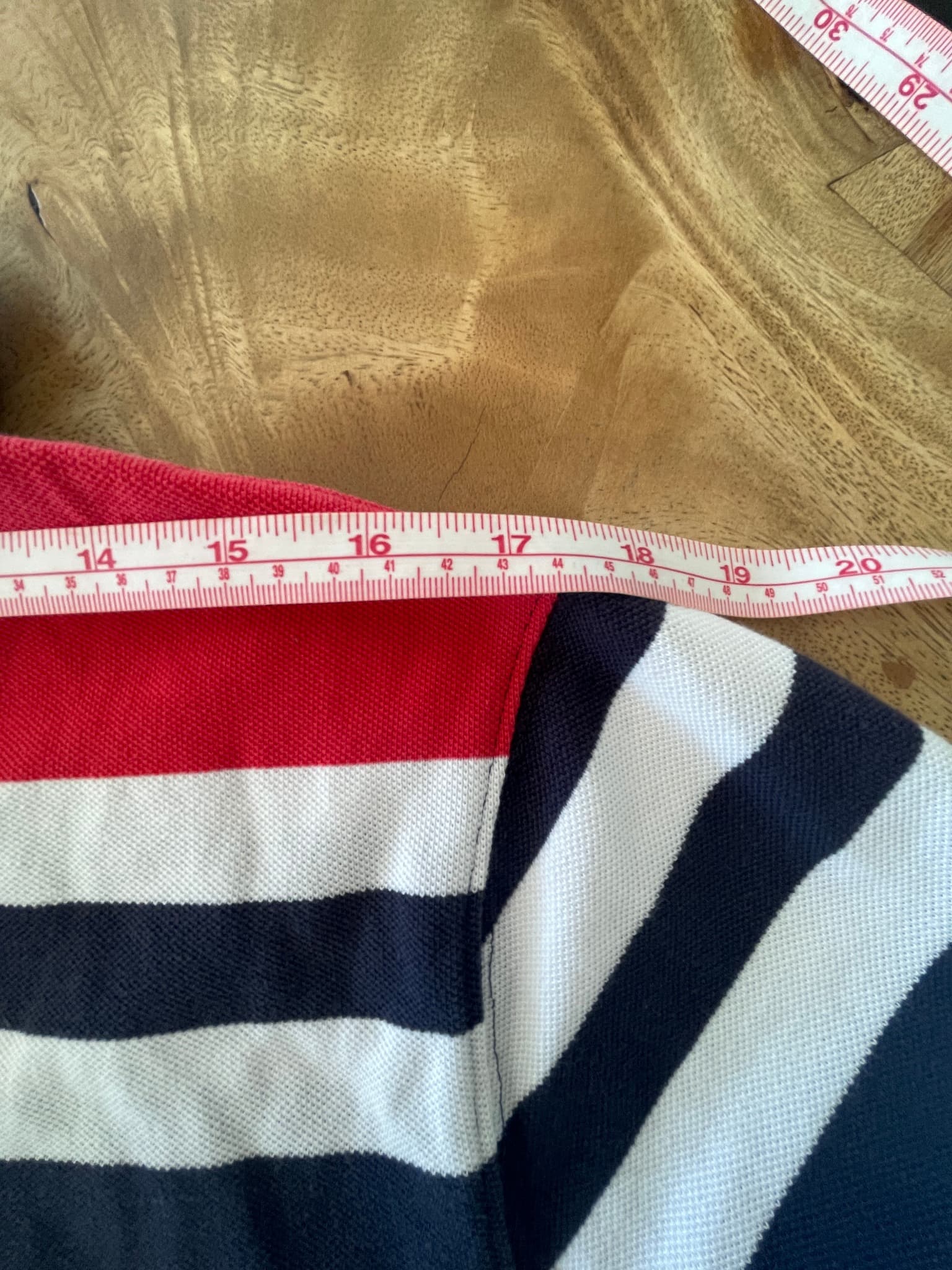 Tommy Hilfiger Polo Shirt Striped Slim Fit Navy Red White Men's XL — photo 11 of 12