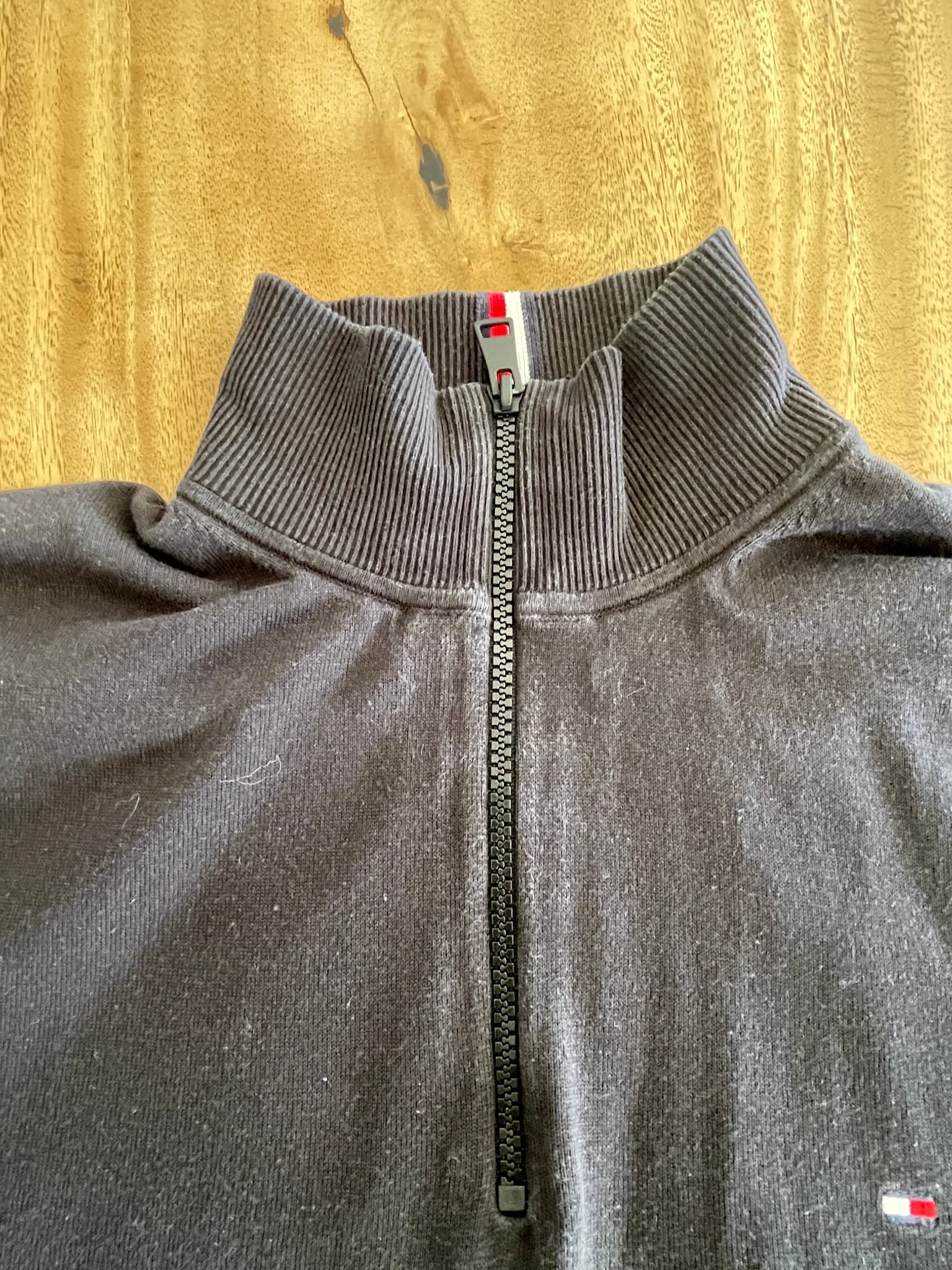 Tommy Hilfiger Quarter-Zip Mock Neck Sweater The 1985 Model Black Men's L — photo 4 of 12