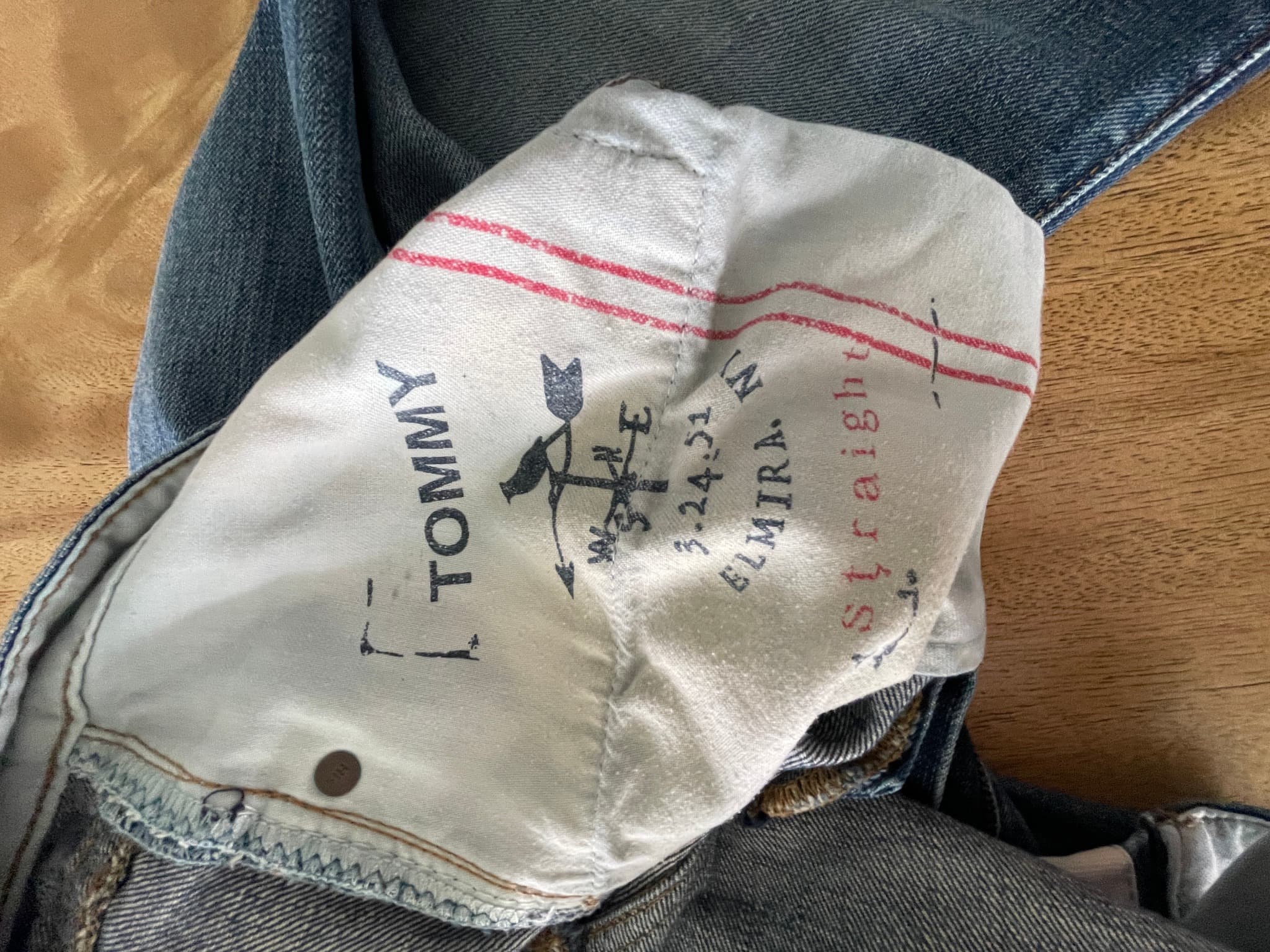 TOMMY Straight Leg Denim Jeans Blue Men's 34 — photo 5 of 14