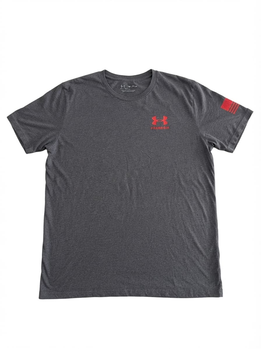 Under Armour Freedom Flag Graphic T-Shirt Grey Men's XXL — photo 1 of 6