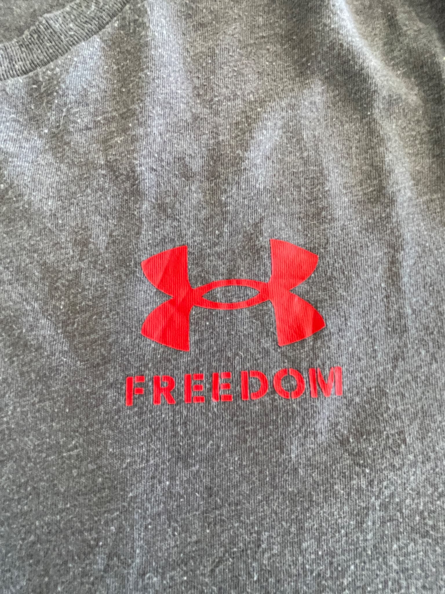 Under Armour Freedom Flag Graphic T-Shirt Grey Men's XXL — photo 2 of 6