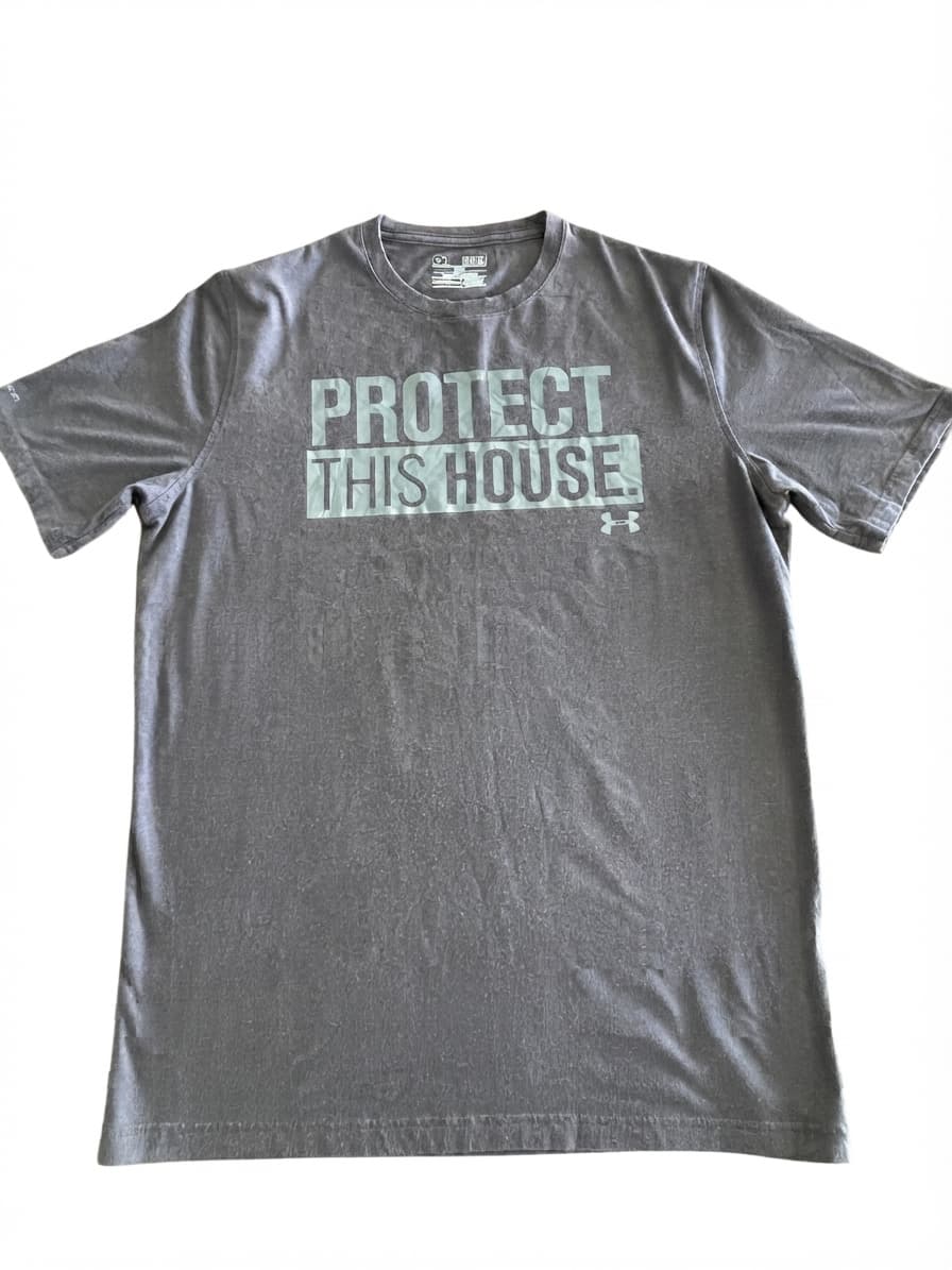 Under Armour Protect This House Graphic T-Shirt Grey Men's M — photo 1 of 6