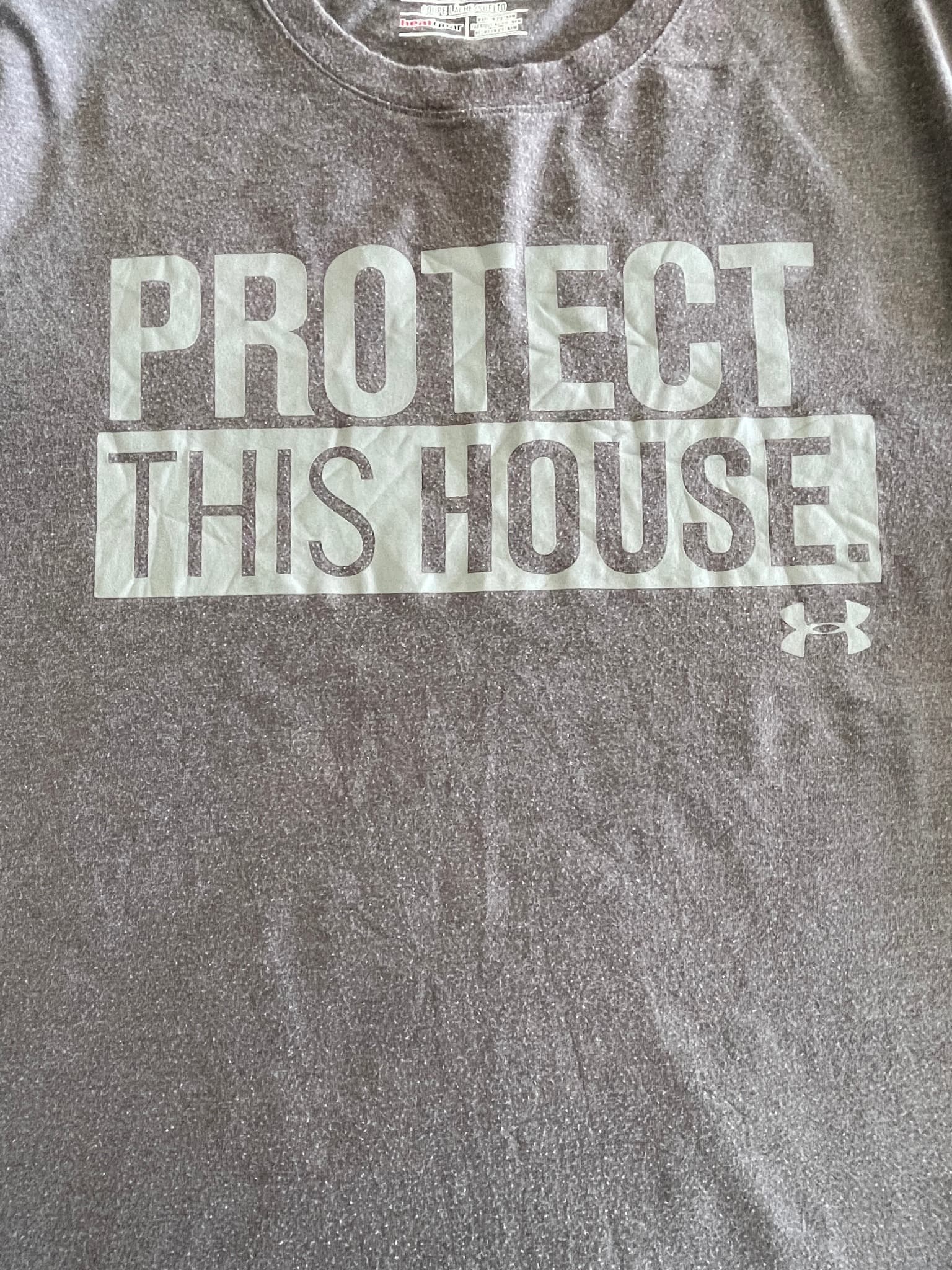Under Armour Protect This House Graphic T-Shirt Grey Men's M — photo 2 of 6