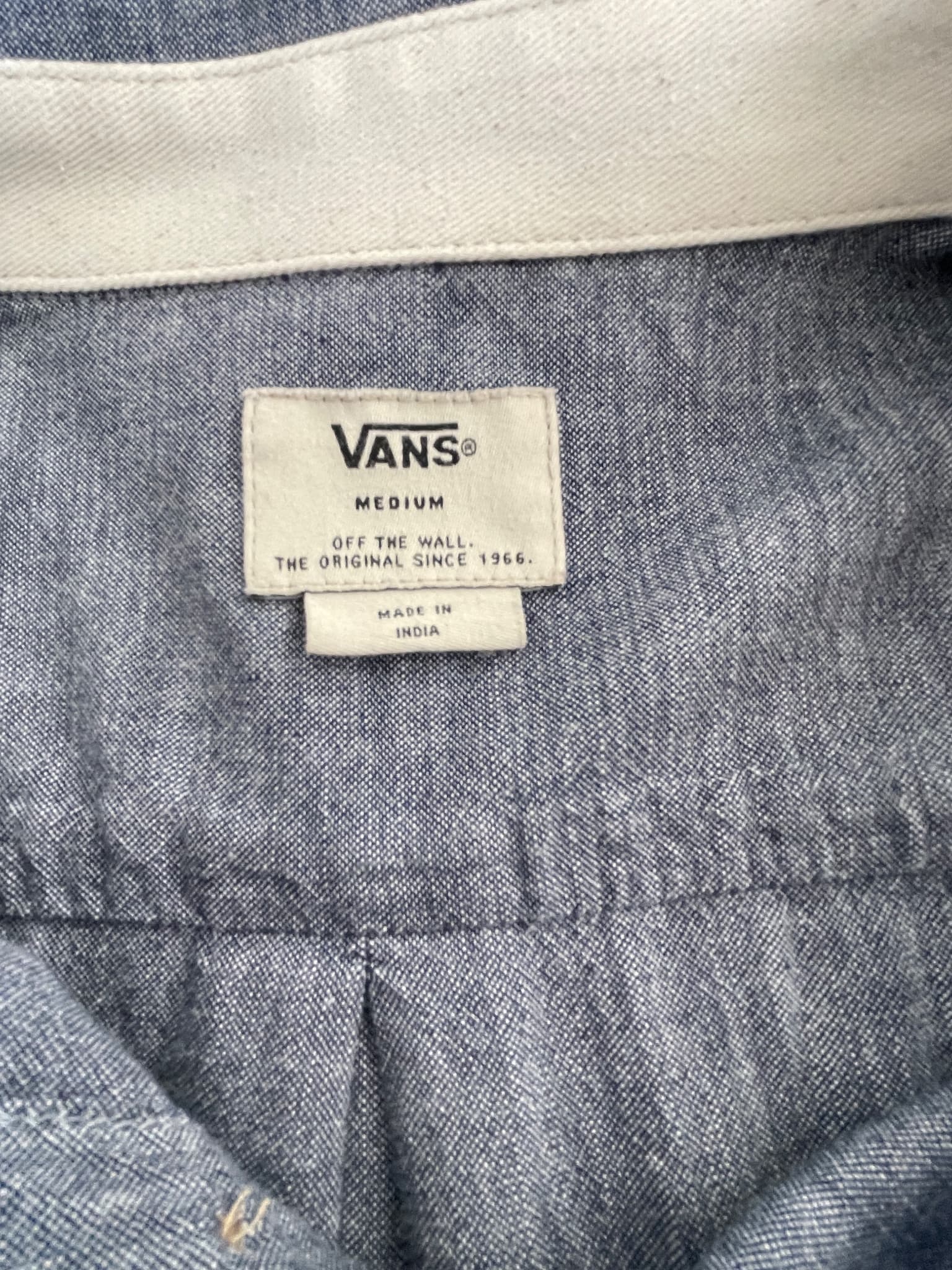 Vans Long Sleeve Shirt Aztec Print Chest Pocket Blue Men's M — photo 2 of 11