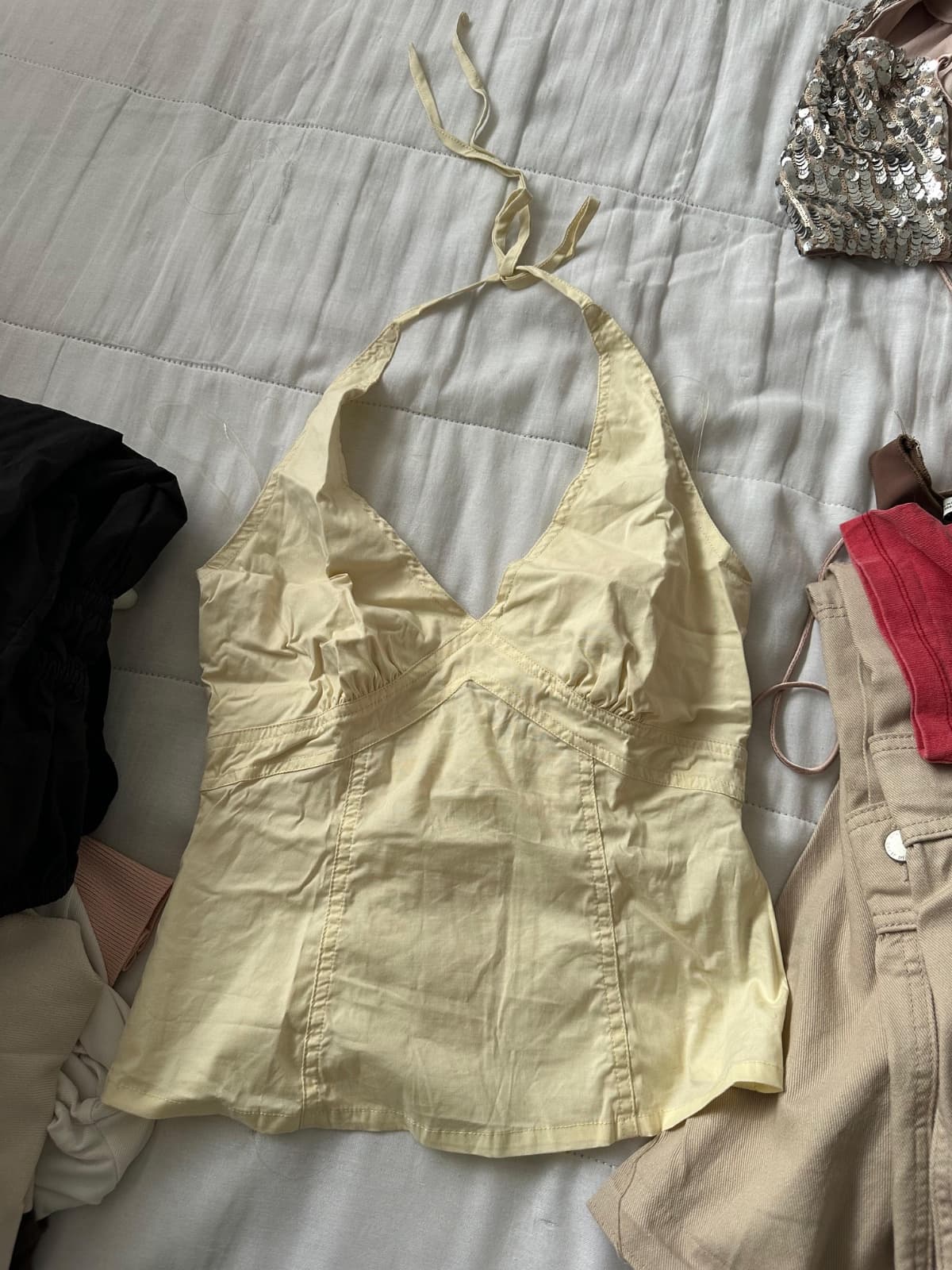 Glassons Yellow Halter Neck Corset Top — photo 3 of 3