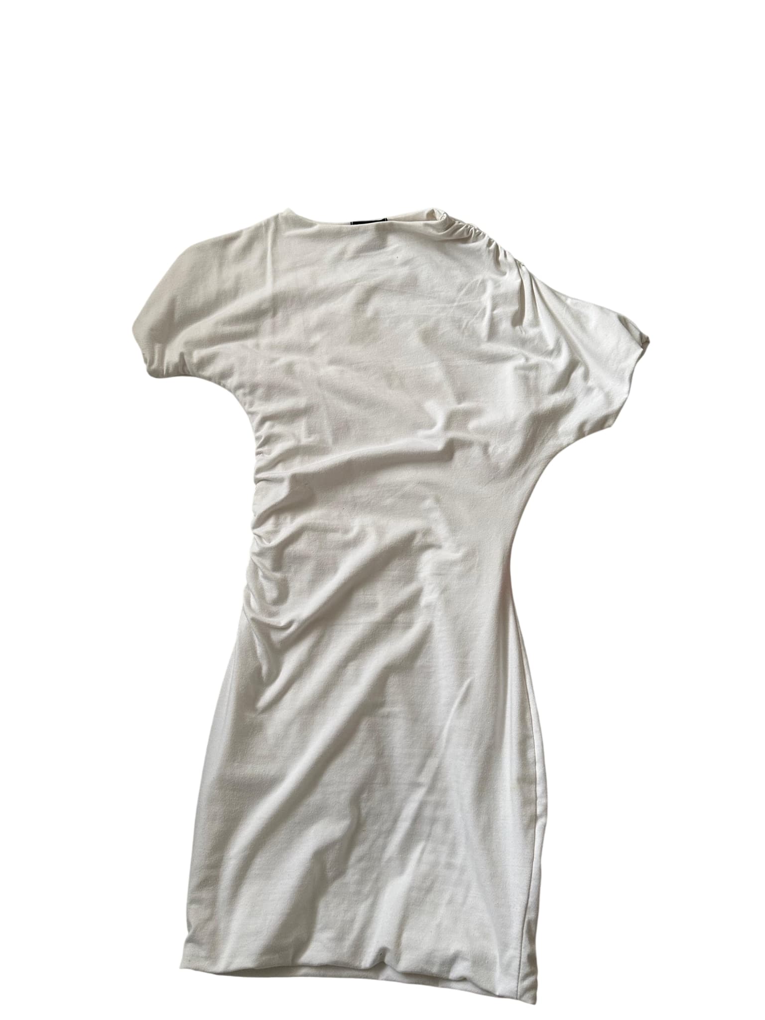 Misspap White Ruched Side T-Shirt Dress — photo 1 of 3