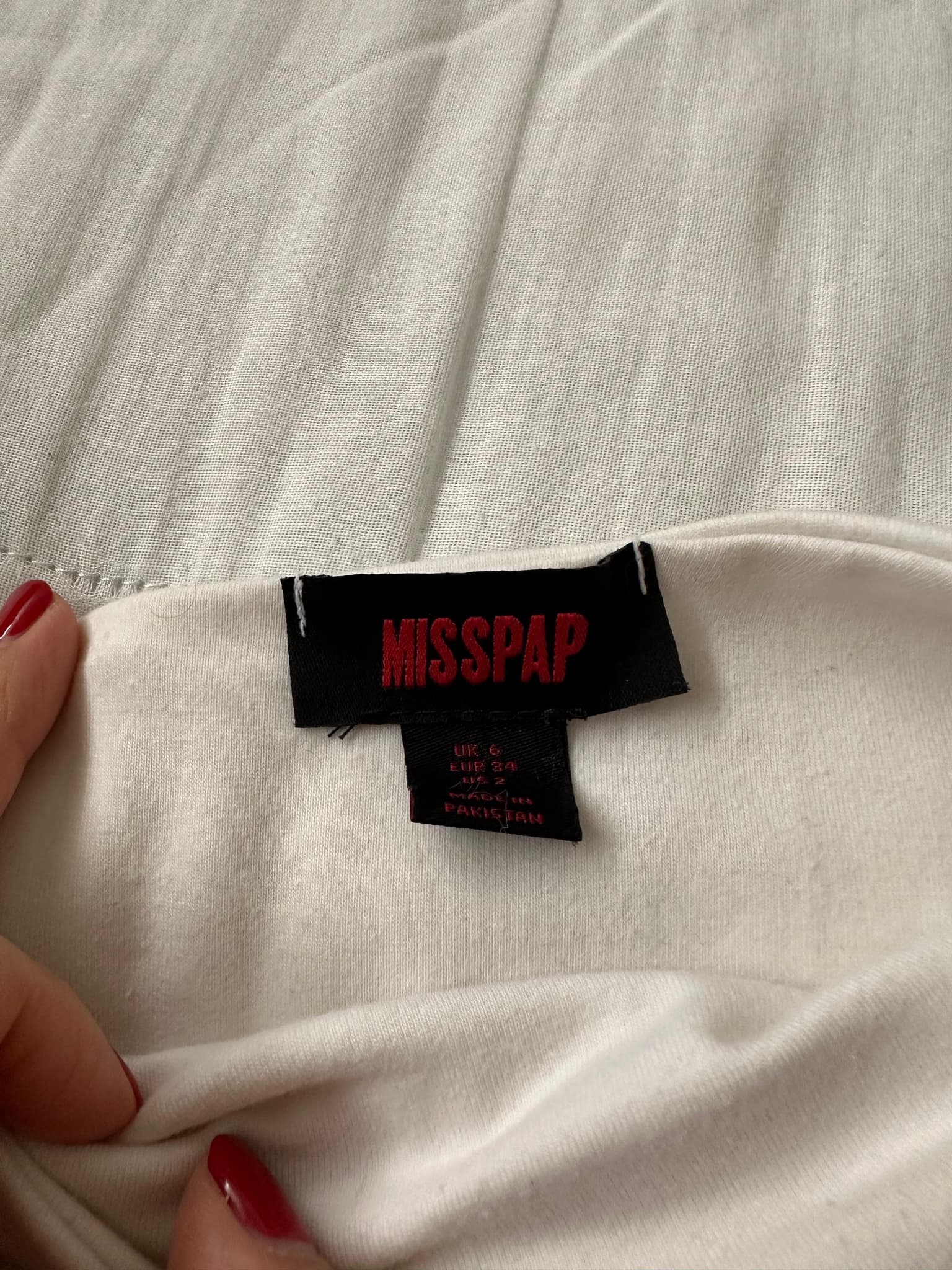 Misspap White Ruched Side T-Shirt Dress — photo 2 of 3