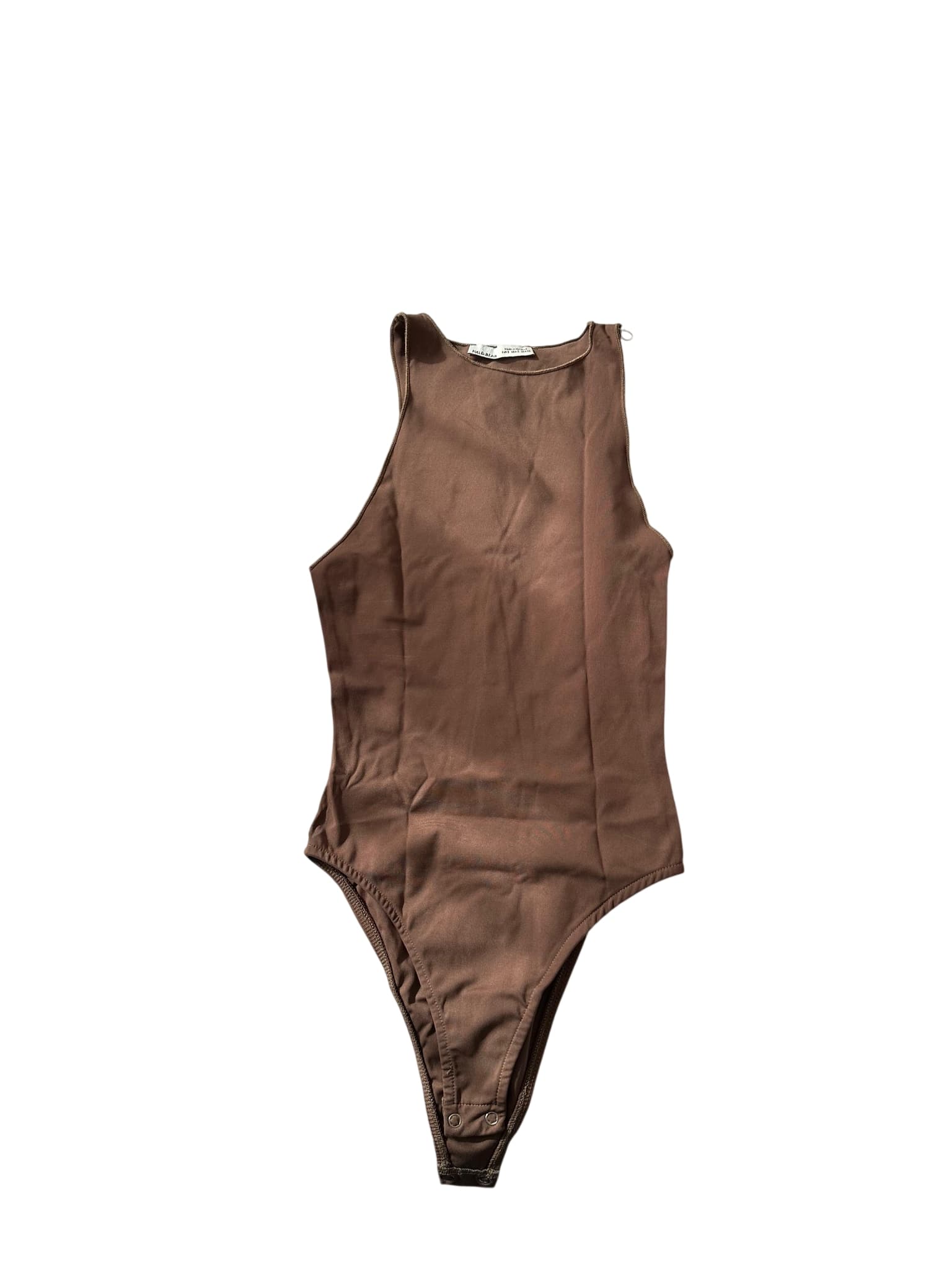 Pull&Bear Brown High Neck Bodysuit — photo 1 of 2
