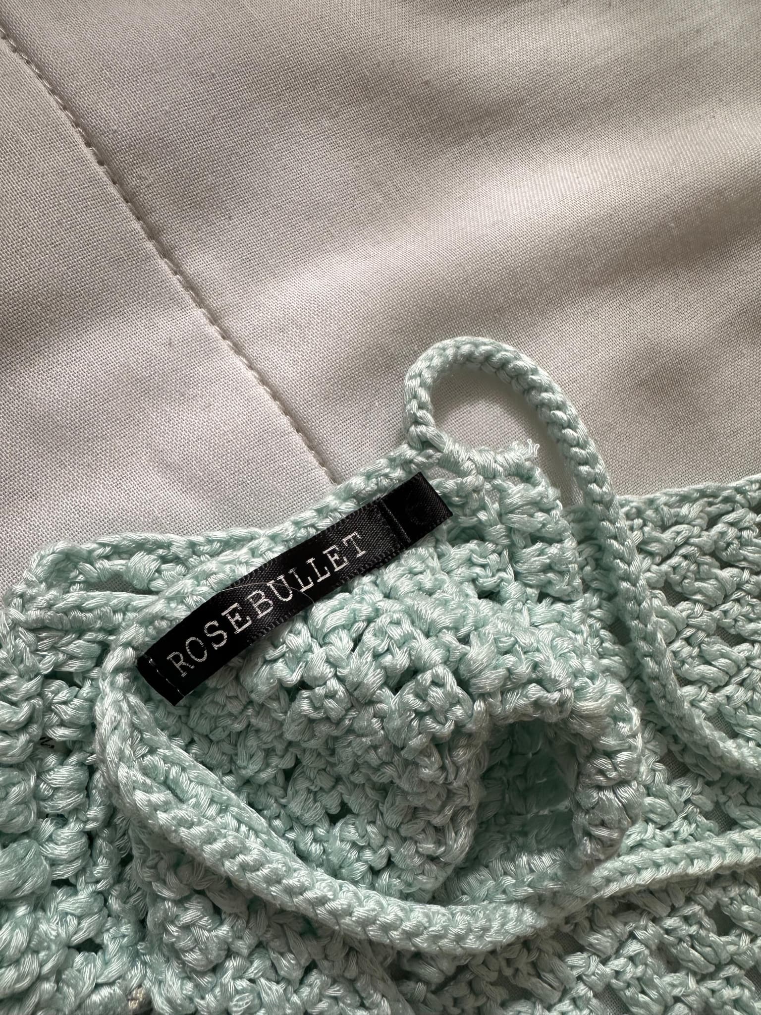 Rosebullet Mint Green Crochet Halter Top — photo 2 of 2