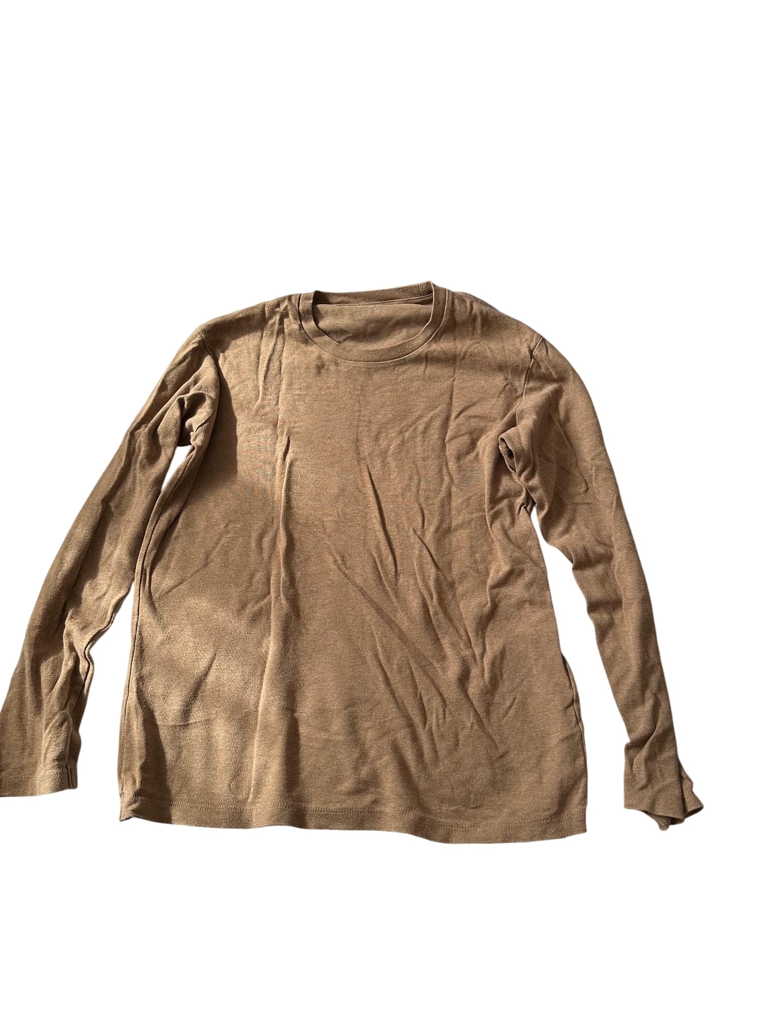 Uniqlo Brown Long Sleeve Crew Neck T-Shirt — photo 1 of 2