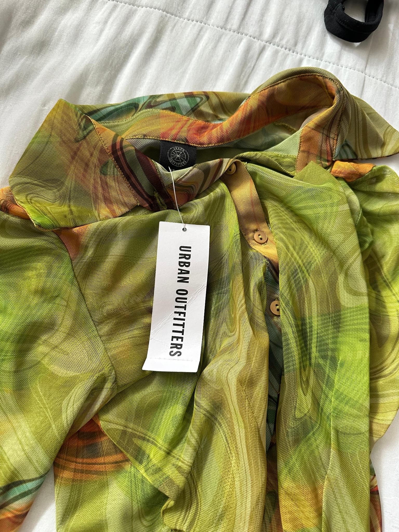 Urban Outfitters Urban Outfitters Mesh Button-Down Shirt Dress — photo 3 of 4