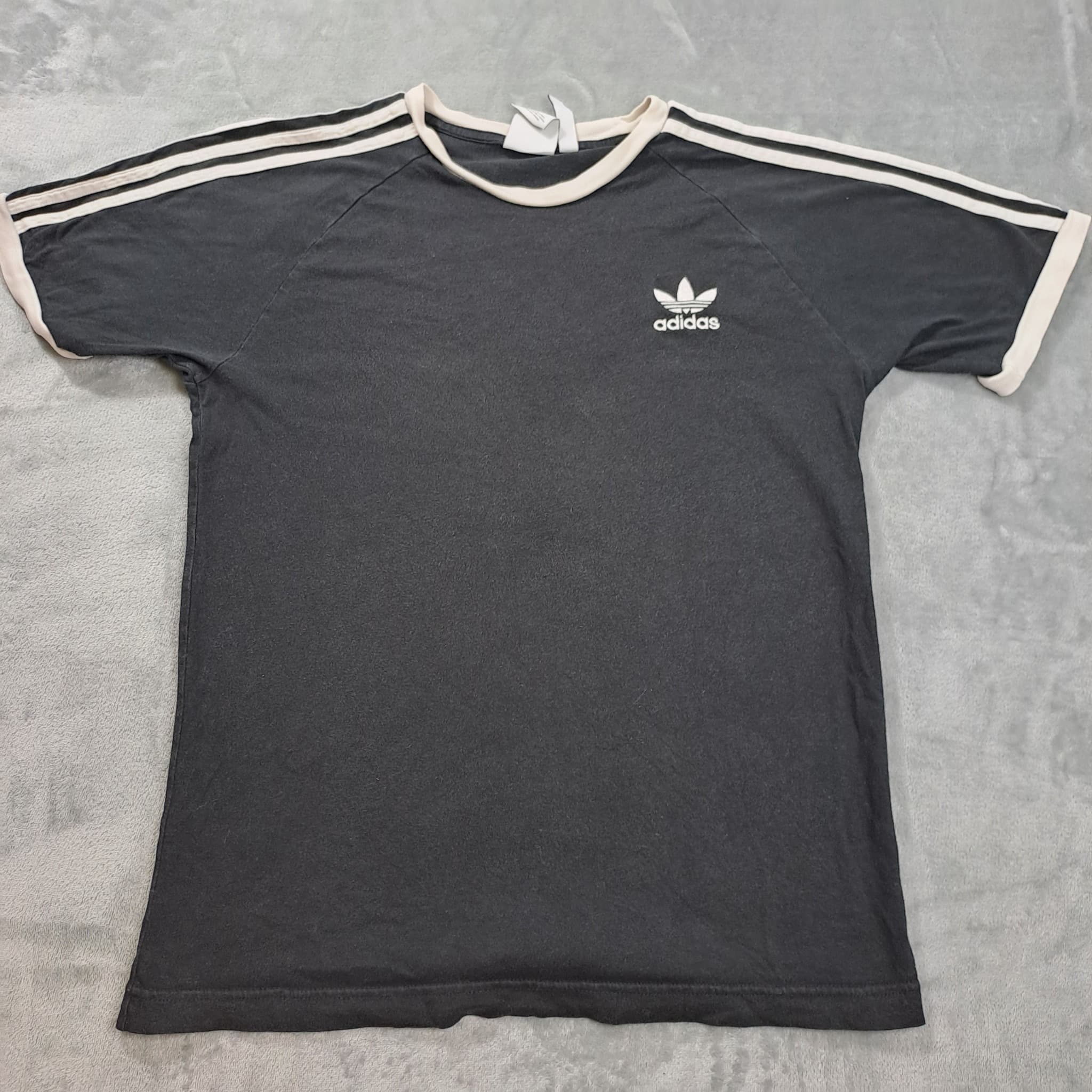 Adidas Originals Trefoil Ringer T-Shirt Unisex Size S Black White — photo 1 of 6
