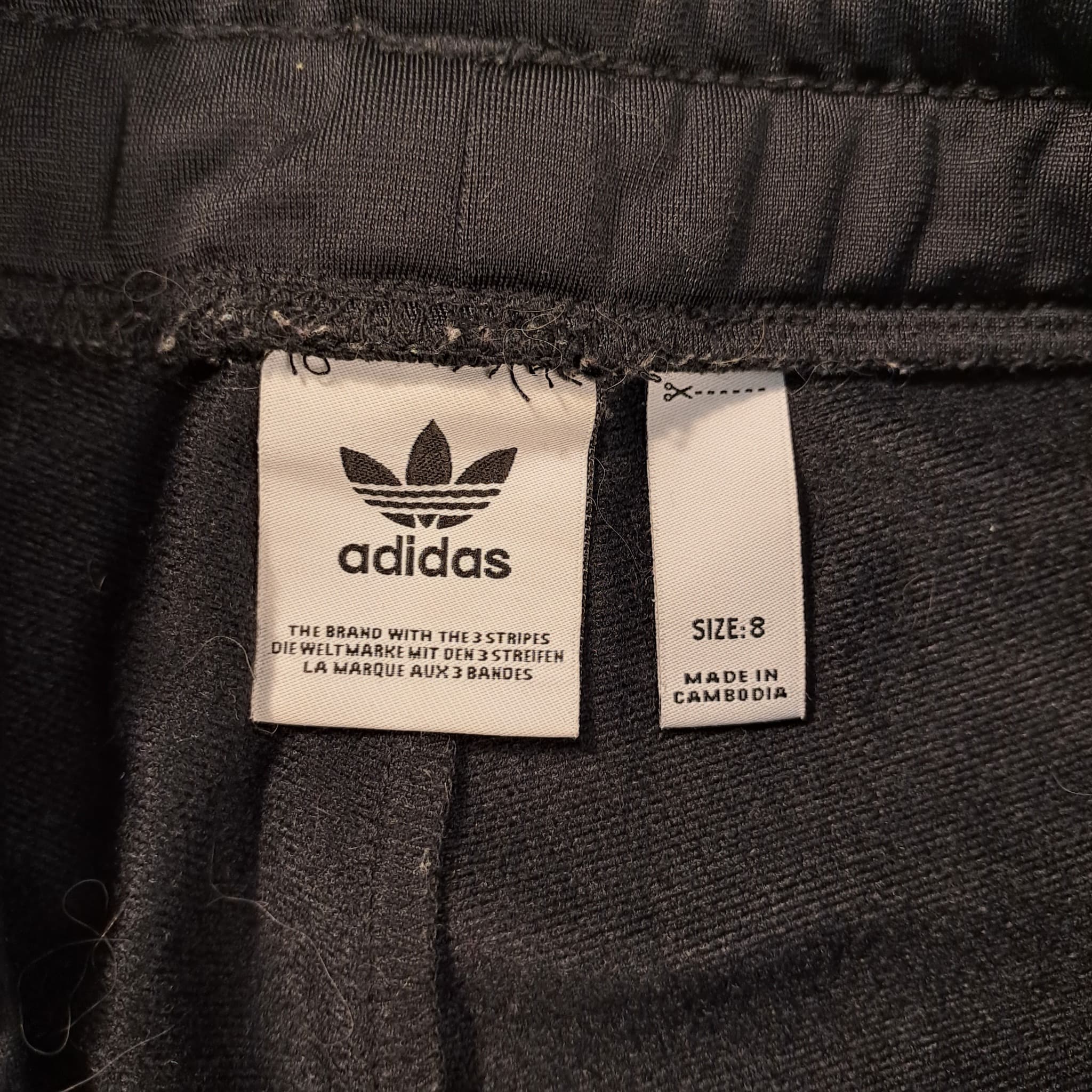 Adidas Originals Women's Track Pants Size 8 Black Neon Yellow Piping — photo 3 of 7
