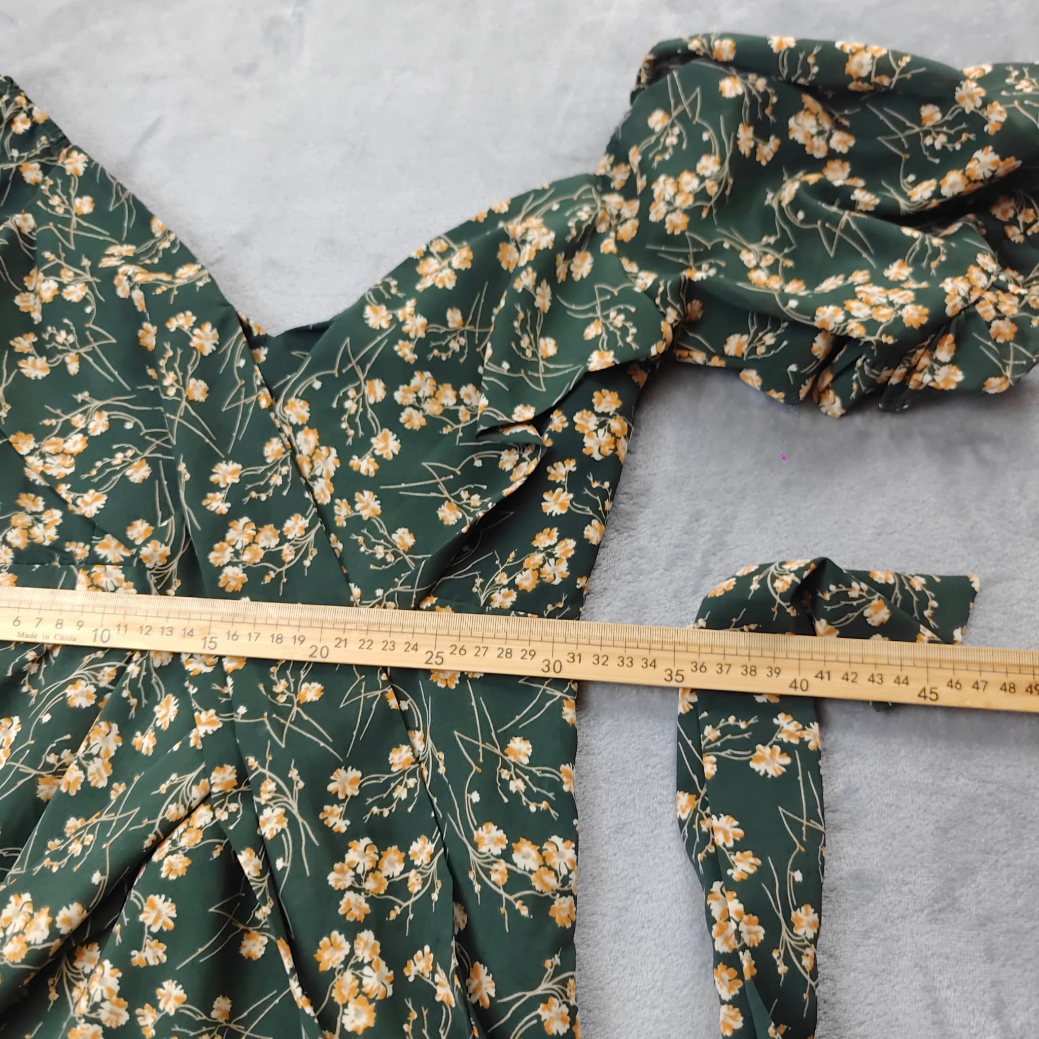 Angel Biba Floral Print V-Neck Ruffle Hem Mini Dress Size AU 8 — photo 4 of 8