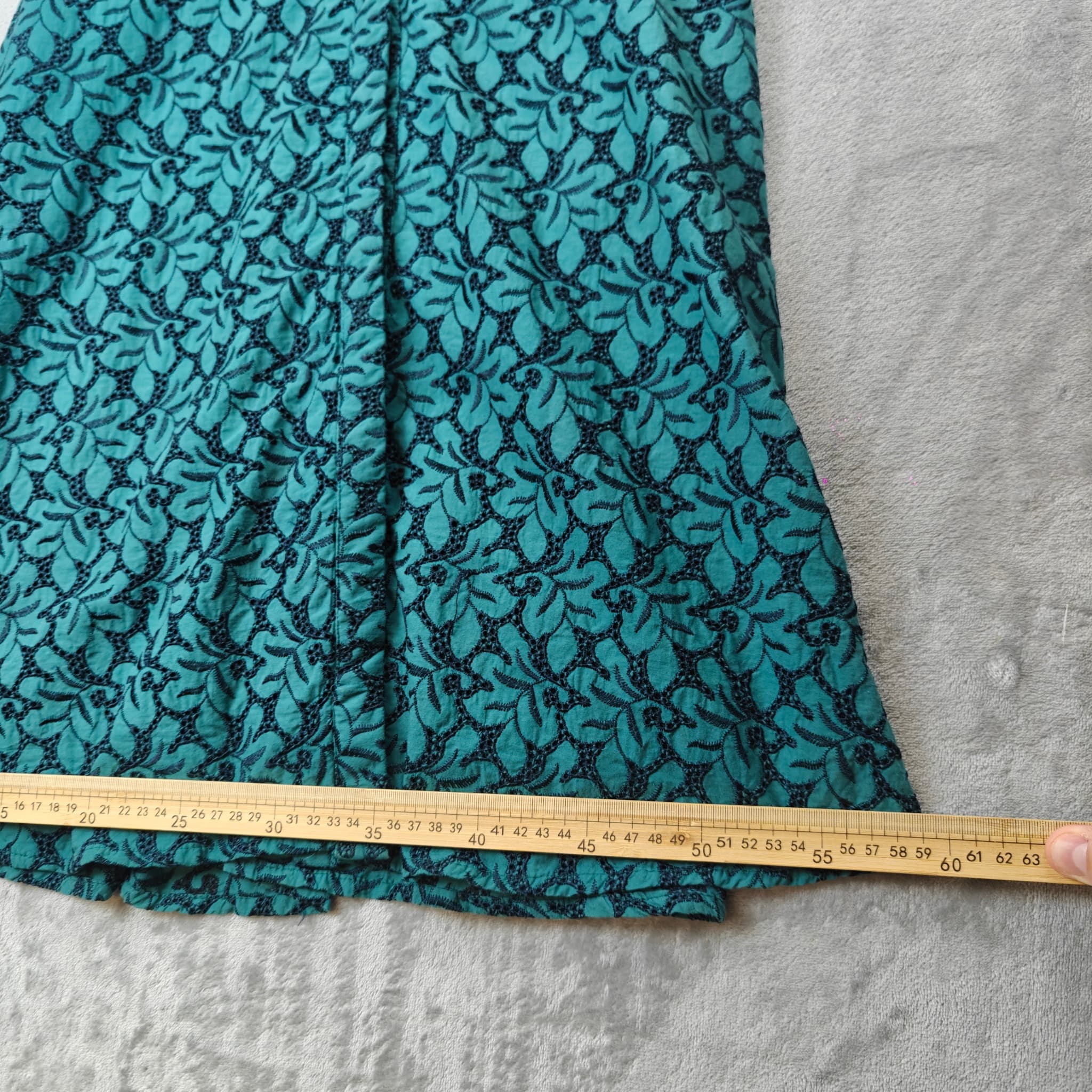 Ann Taylor Leaf Print Shirt Dress Woman's Size 6 Green Black Short Sleeve — photo 7 of 10