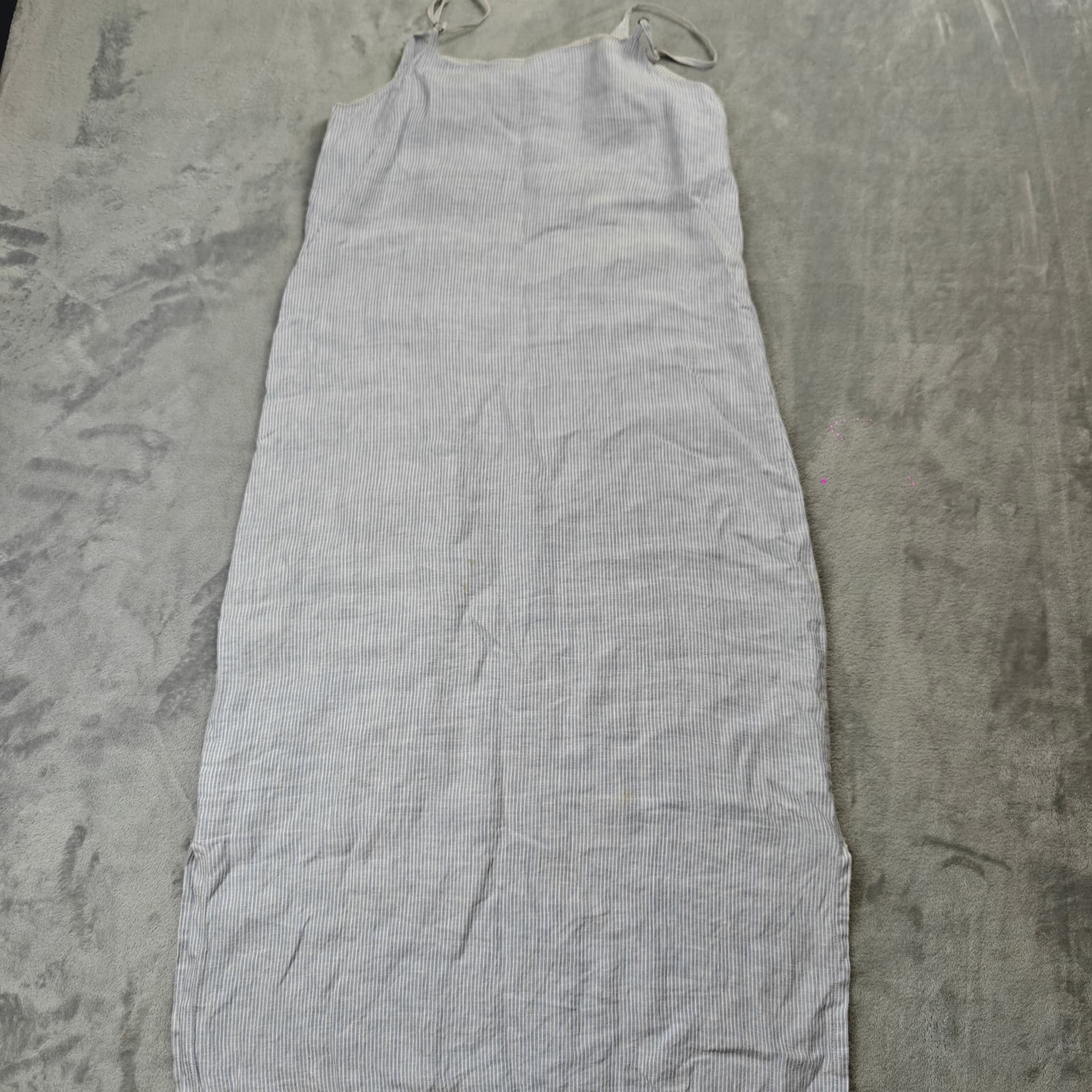 Assembly Label Women's Blue & White Striped 100% Linen Slip Dress Size 6 — photo 7 of 9