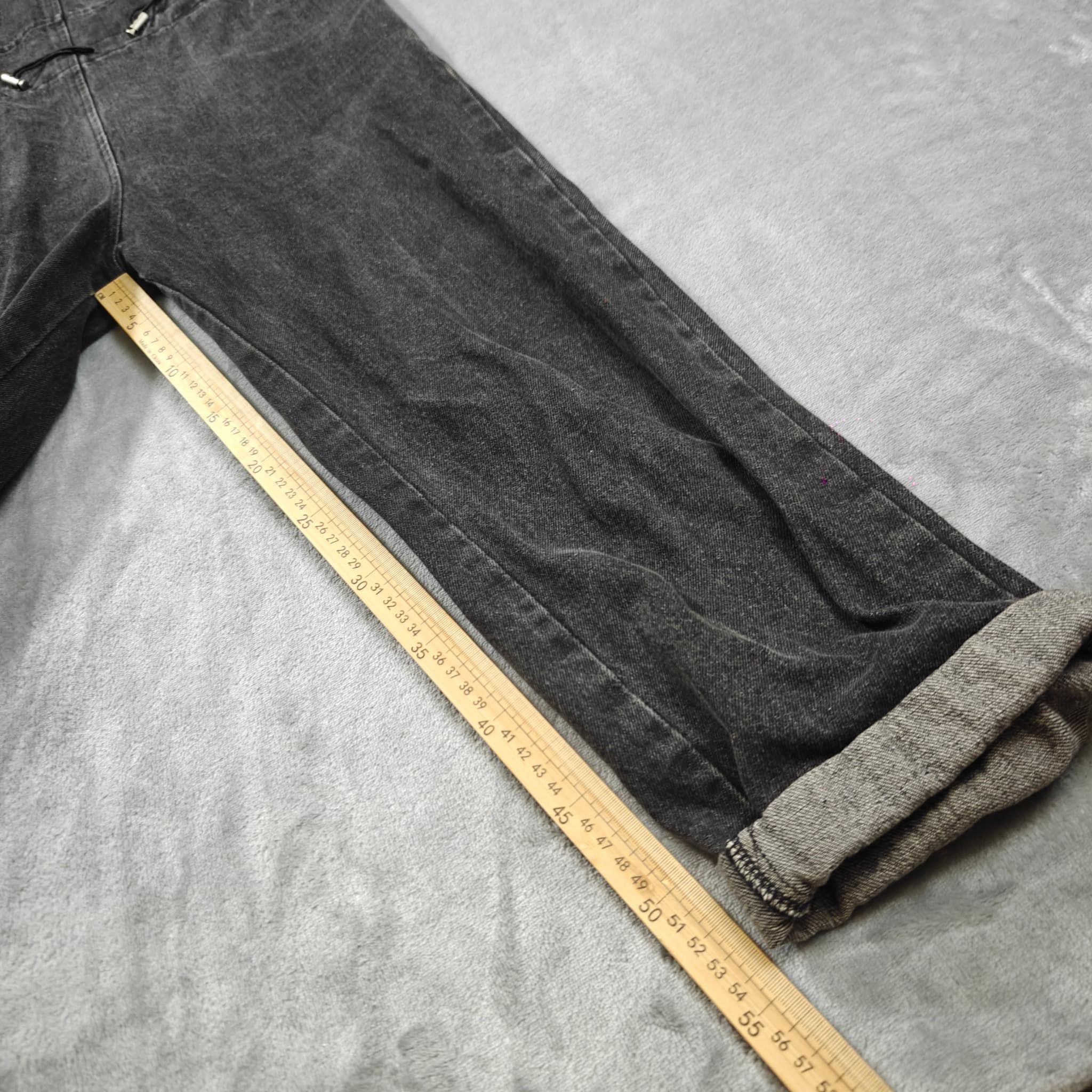 Beilala Women's Black Denim Overalls With Drawstring Waist — photo 3 of 6