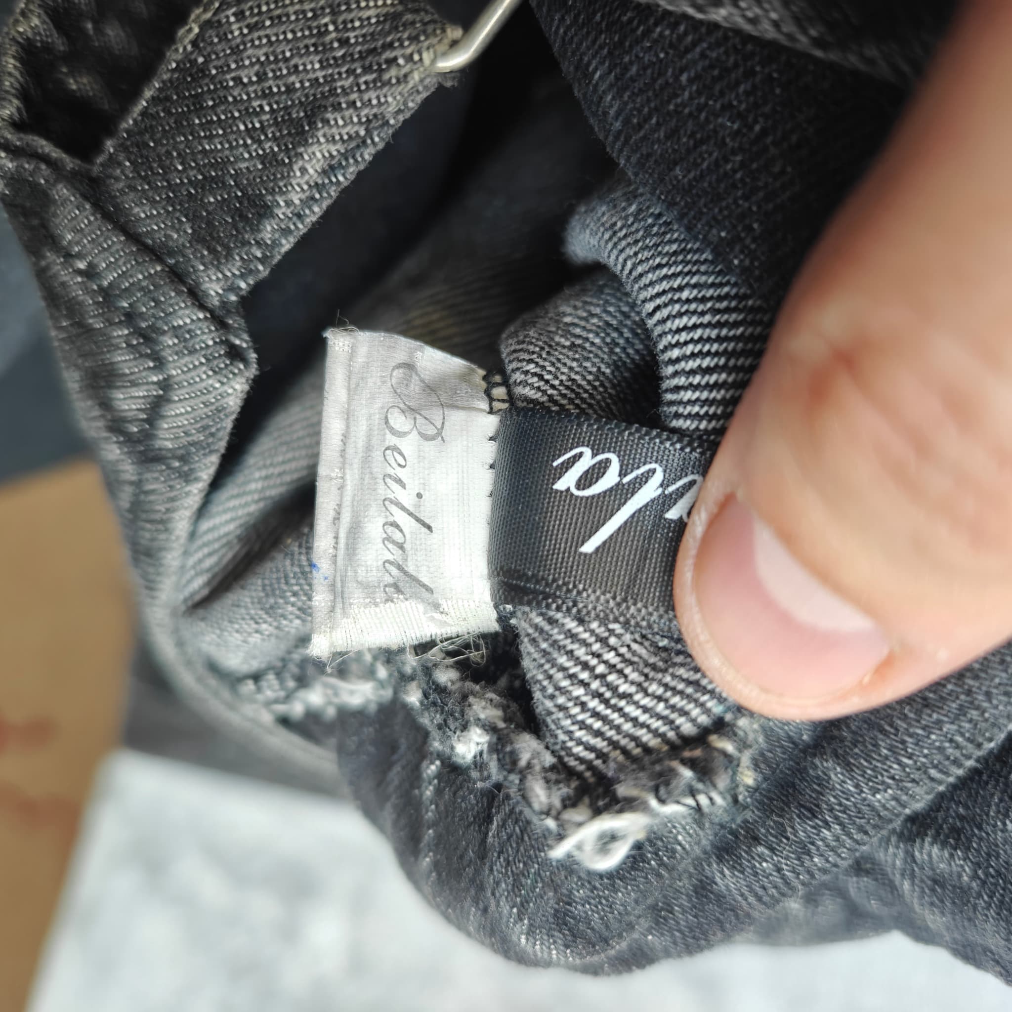 Beilala Women's Black Denim Overalls With Drawstring Waist — photo 5 of 6