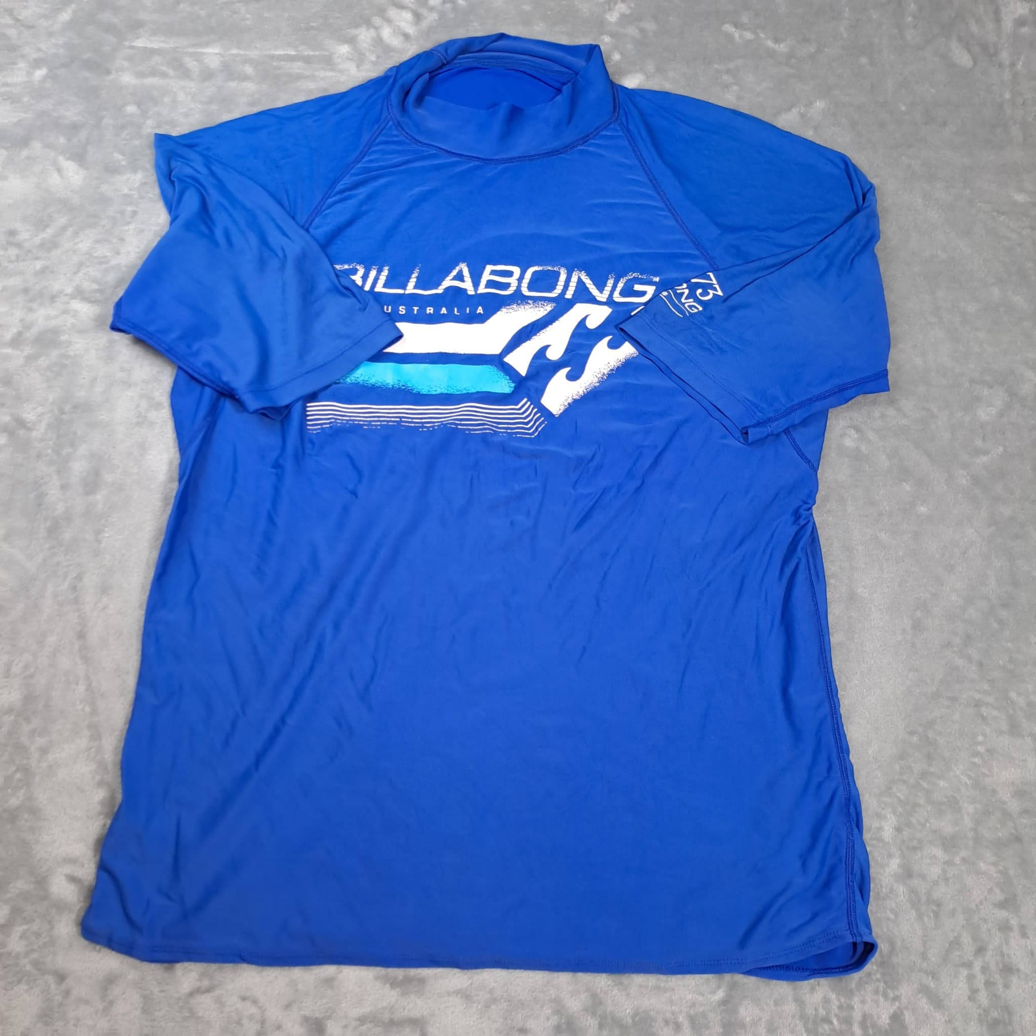Billabong Men's Blue Short Sleeve Rash Guard Surf Shirt — photo 1 of 4