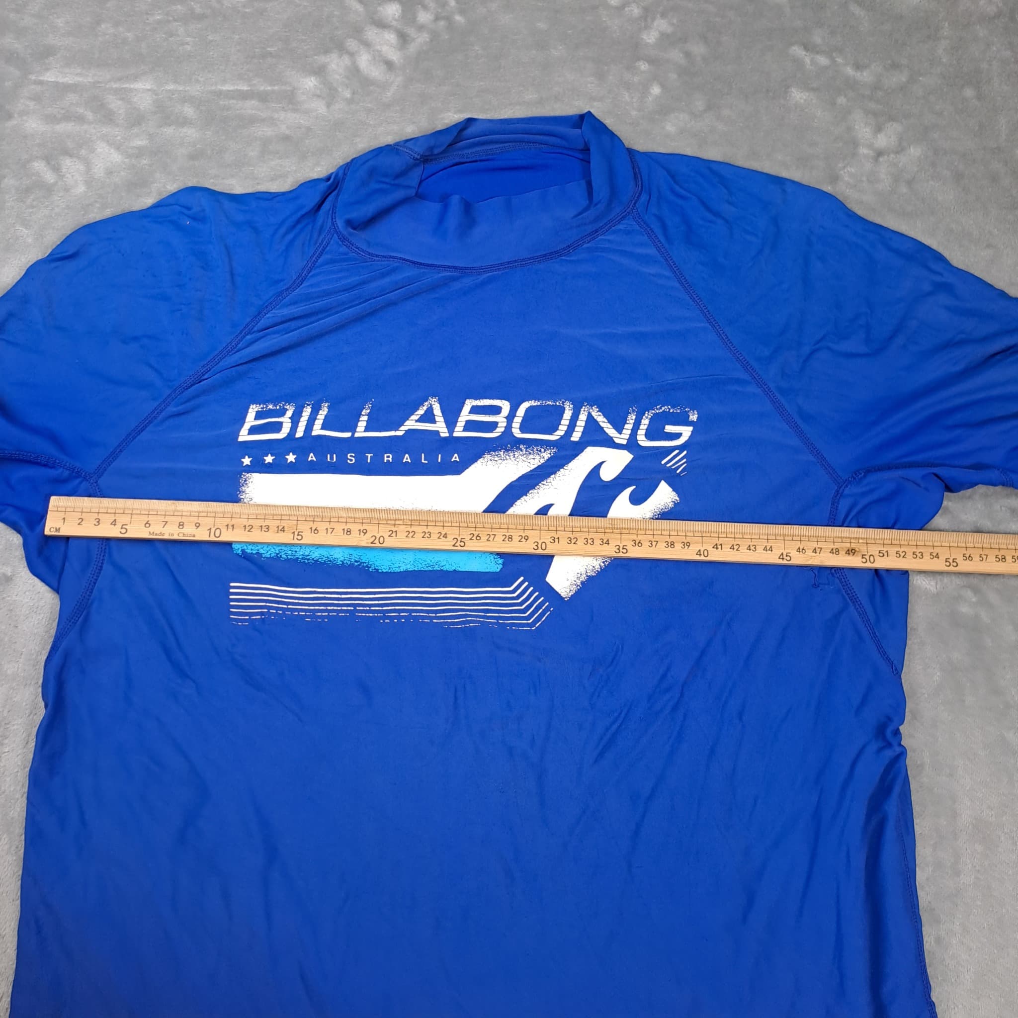 Billabong Men's Blue Short Sleeve Rash Guard Surf Shirt — photo 3 of 4
