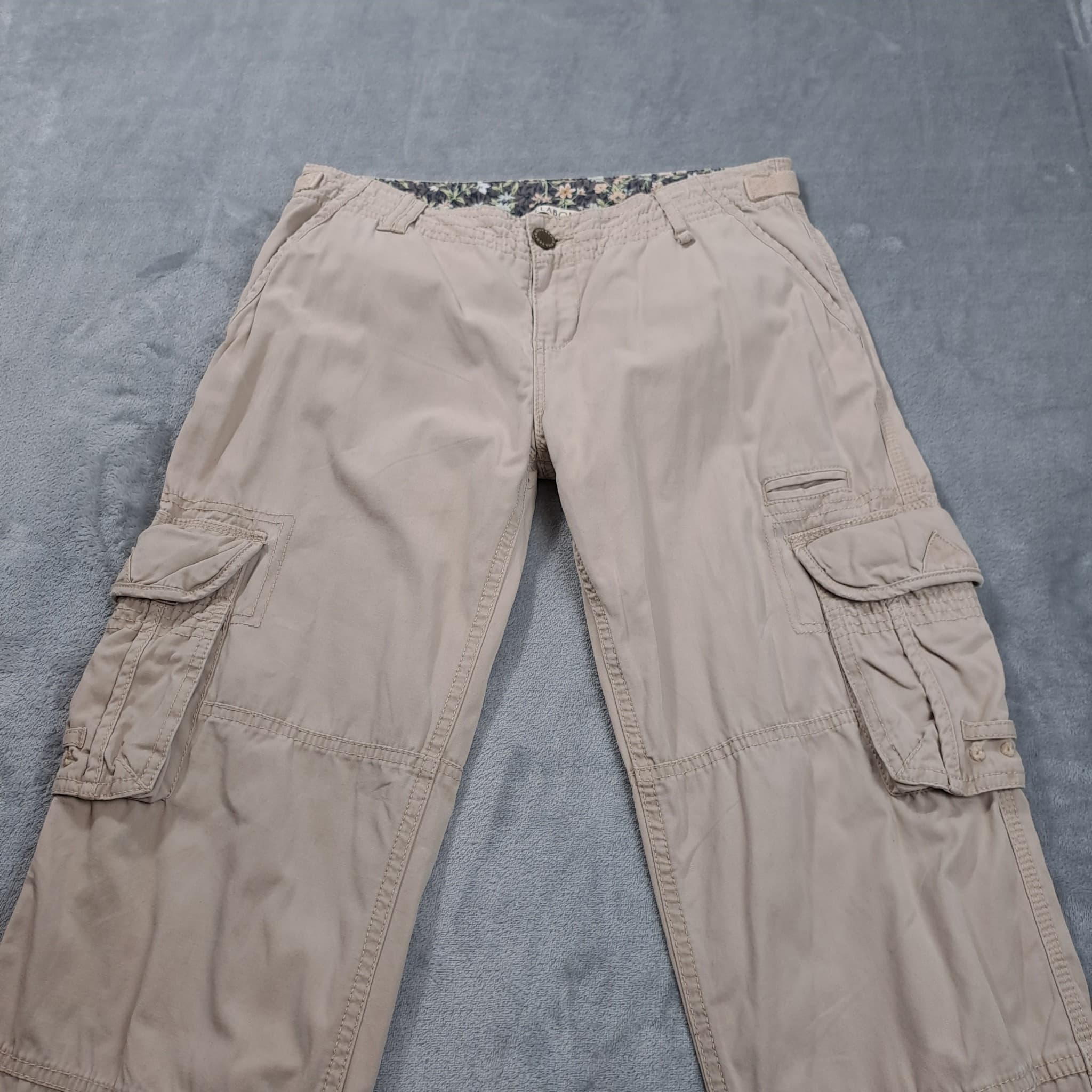 Billabong Women's Cargo Pants Beige 100% Cotton Utility Trousers — photo 4 of 8