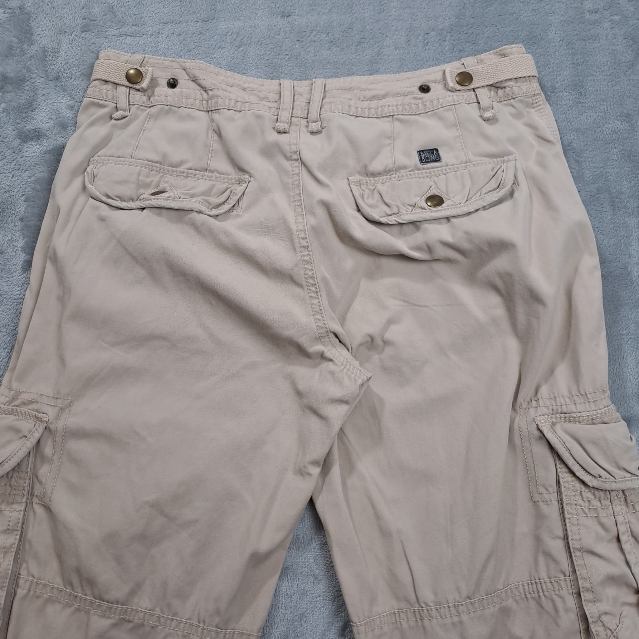 Billabong Women's Cargo Pants Beige 100% Cotton Utility Trousers — photo 8 of 8