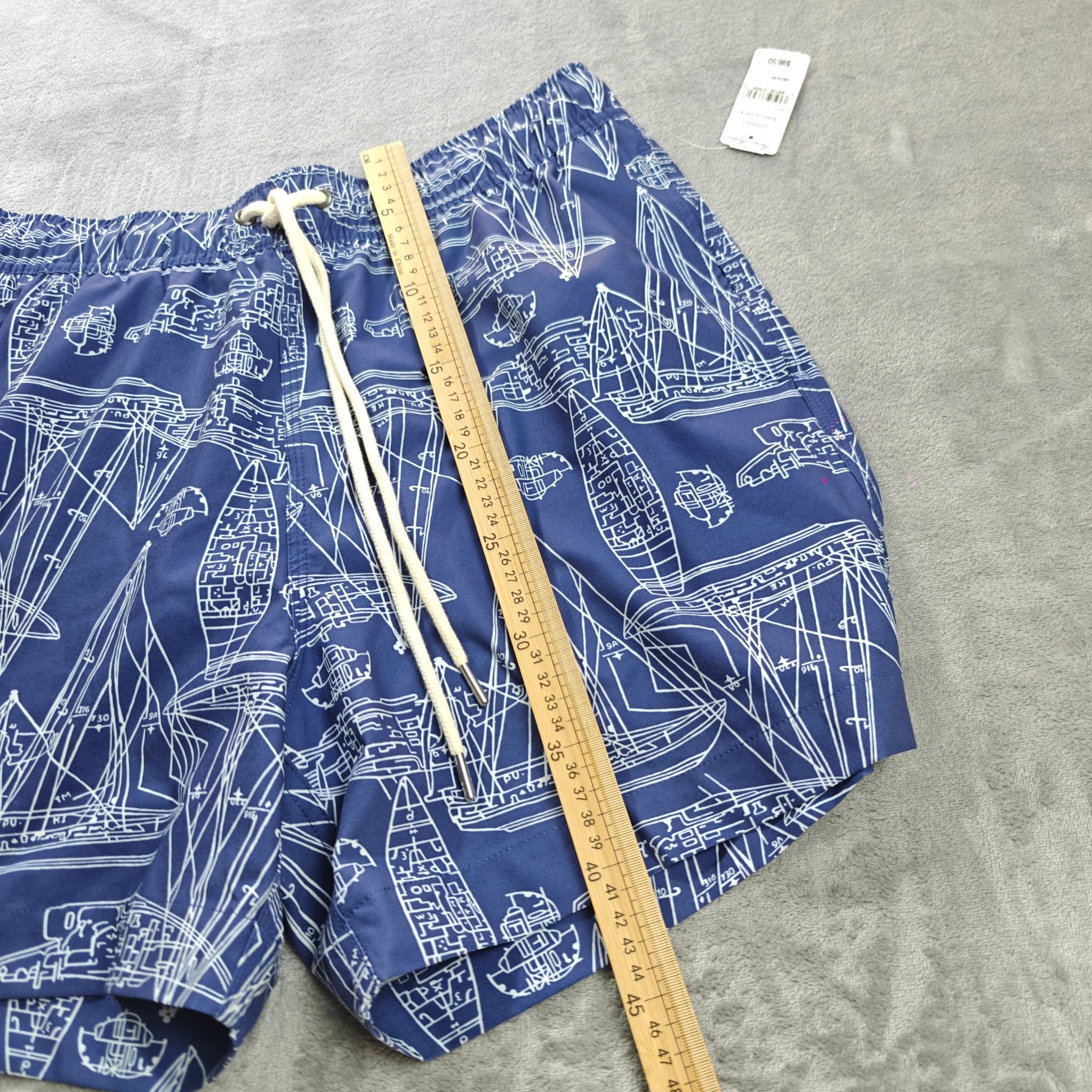 Brooks Brothers Sailboat Print Swim Trunks Men's Size M Blue — photo 3 of 6