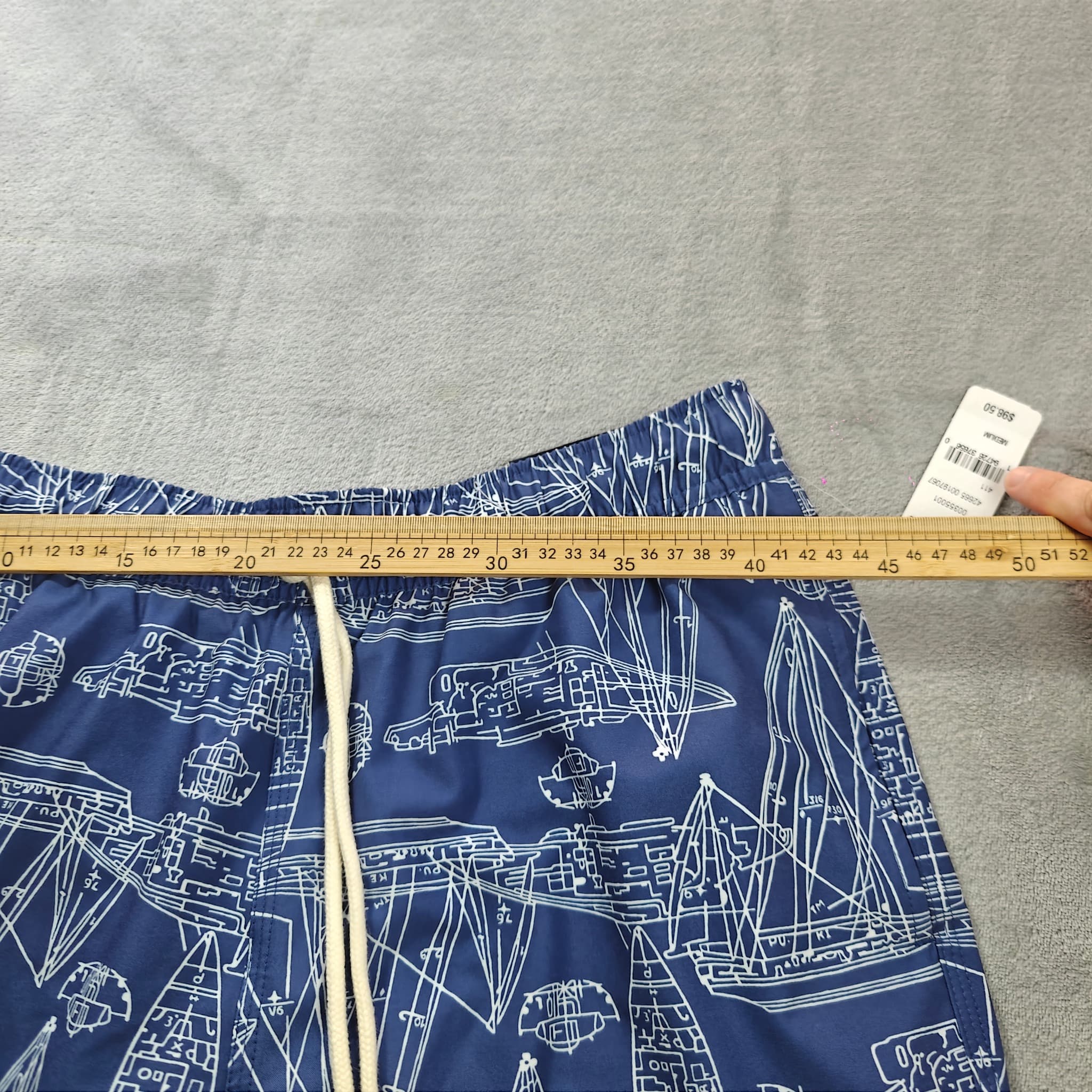 Brooks Brothers Sailboat Print Swim Trunks Men's Size M Blue — photo 4 of 6