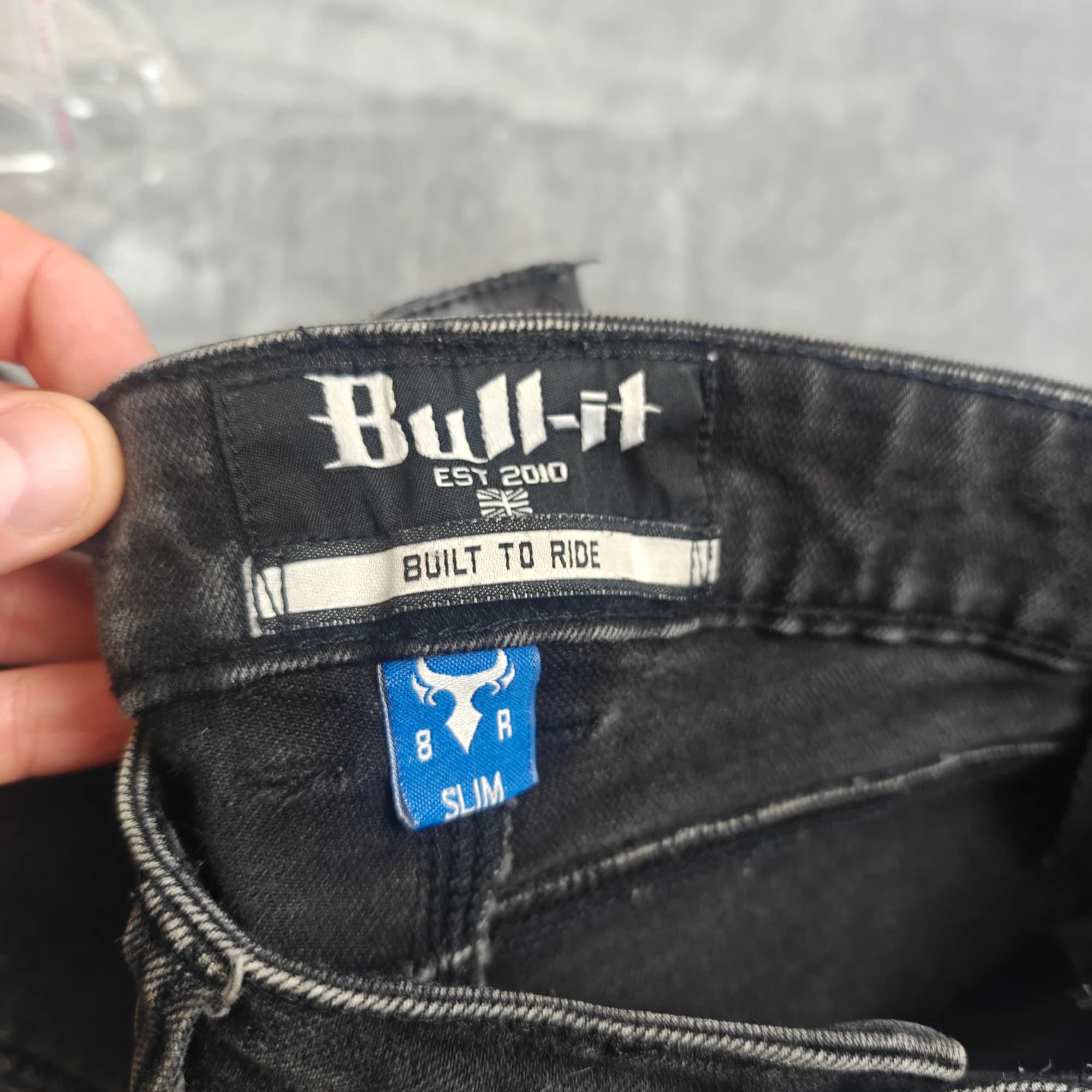 Bull-it Washed Denim Jeans Woman's Black Motorcycle Riding Gear — photo 2 of 10