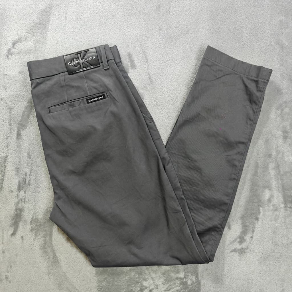 Calvin Klein Jeans Jeans Jeans Men's Slim Fit Chino Pants Grey Size 32 — photo 1 of 7
