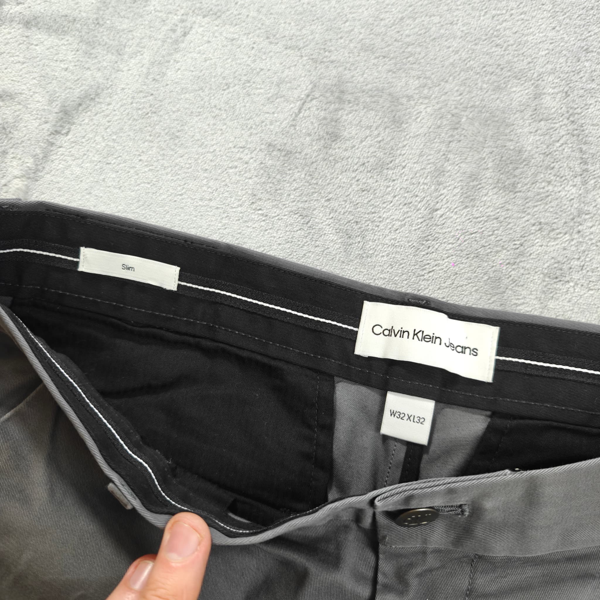 Calvin Klein Jeans Jeans Jeans Men's Slim Fit Chino Pants Grey Size 32 — photo 4 of 7