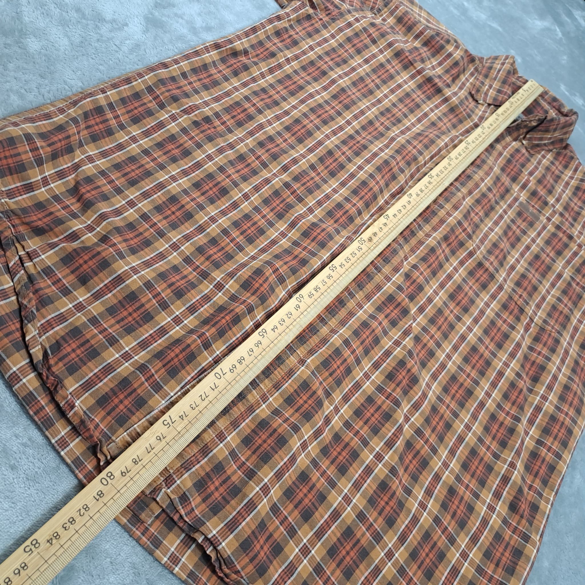 Carhartt Men's Brown Plaid Long Sleeve Button-Down Flannel Shirt Size S — photo 8 of 9