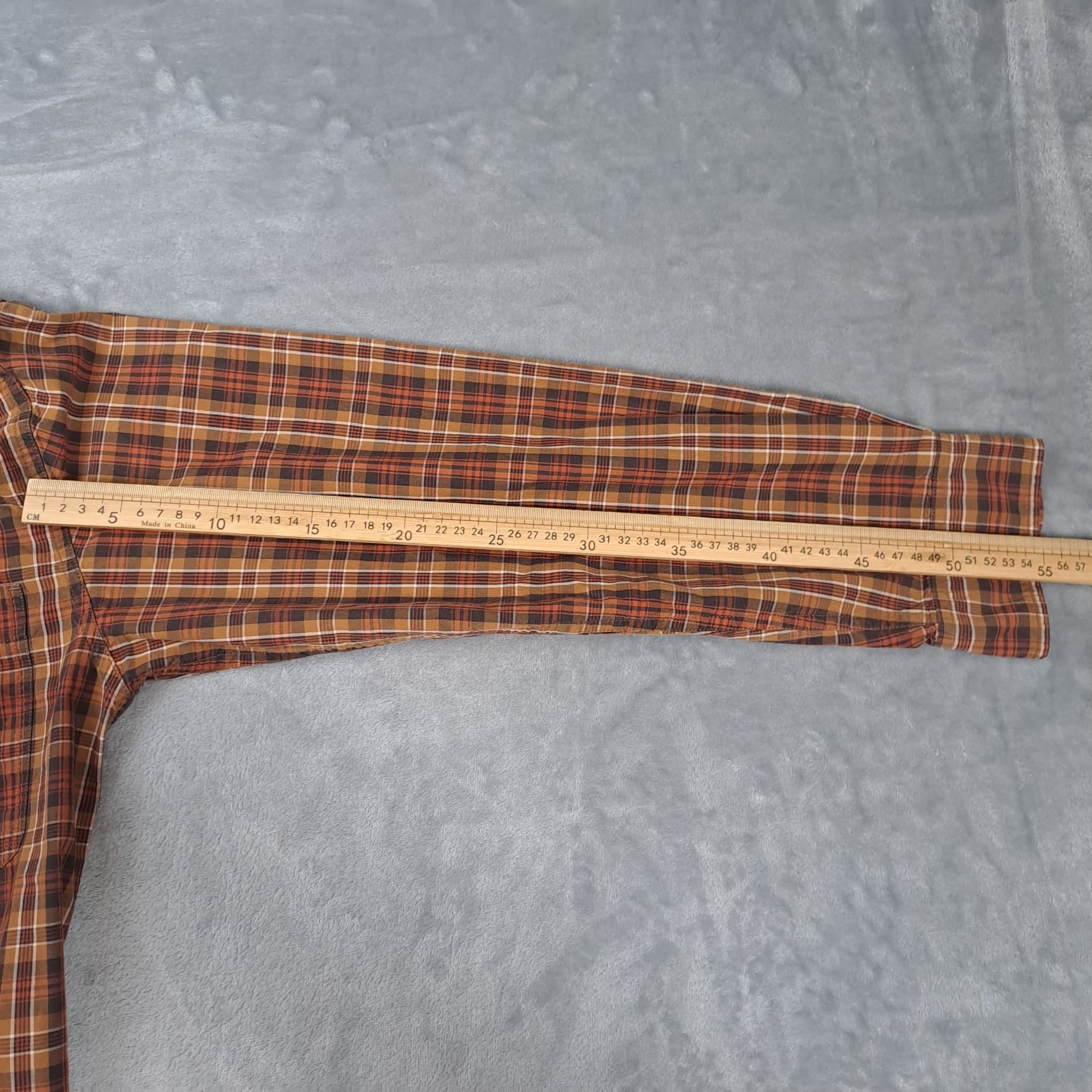 Carhartt Men's Brown Plaid Long Sleeve Button-Down Flannel Shirt Size S — photo 9 of 9