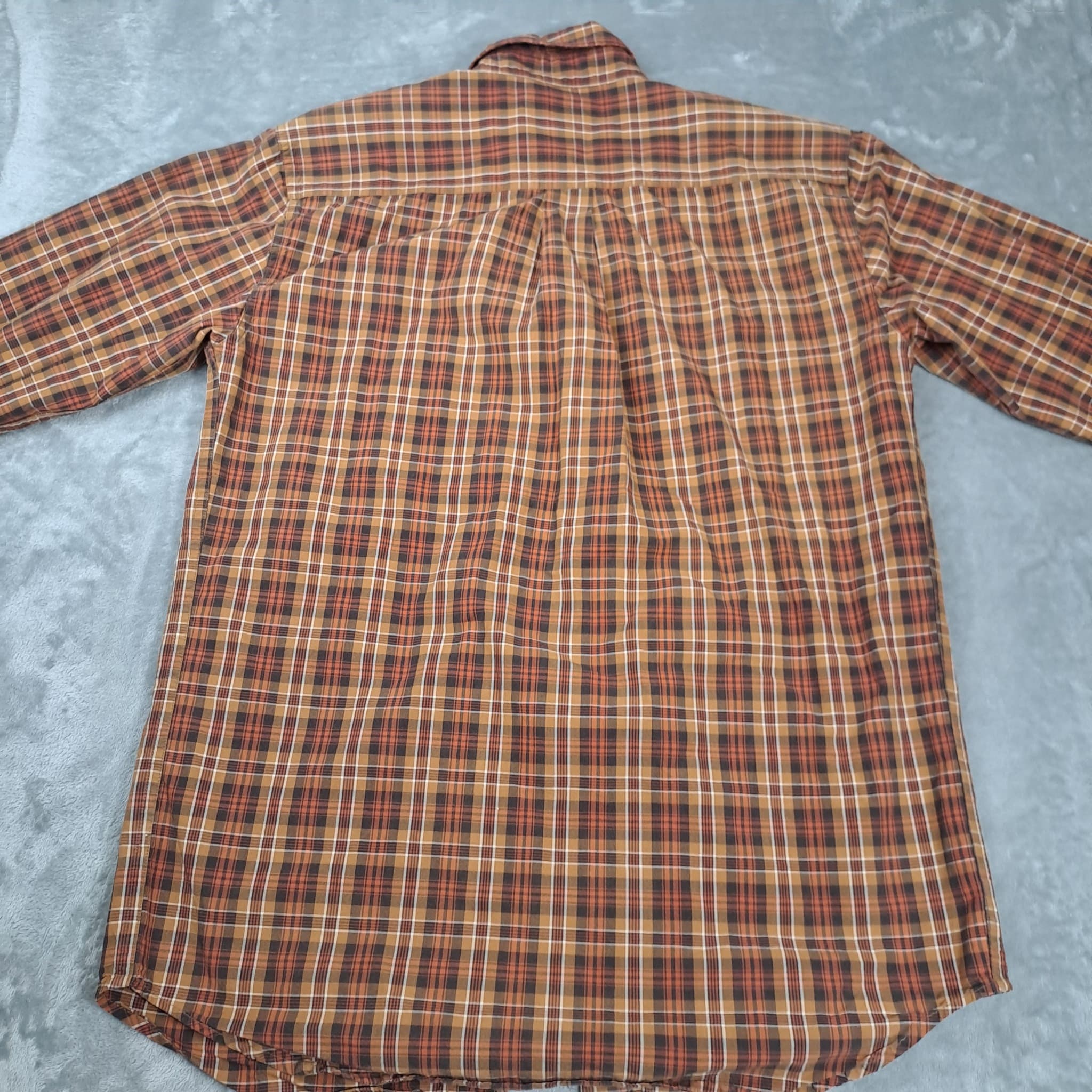 Carhartt Men's Brown Plaid Long Sleeve Button-Down Flannel Shirt Size S — photo 6 of 9