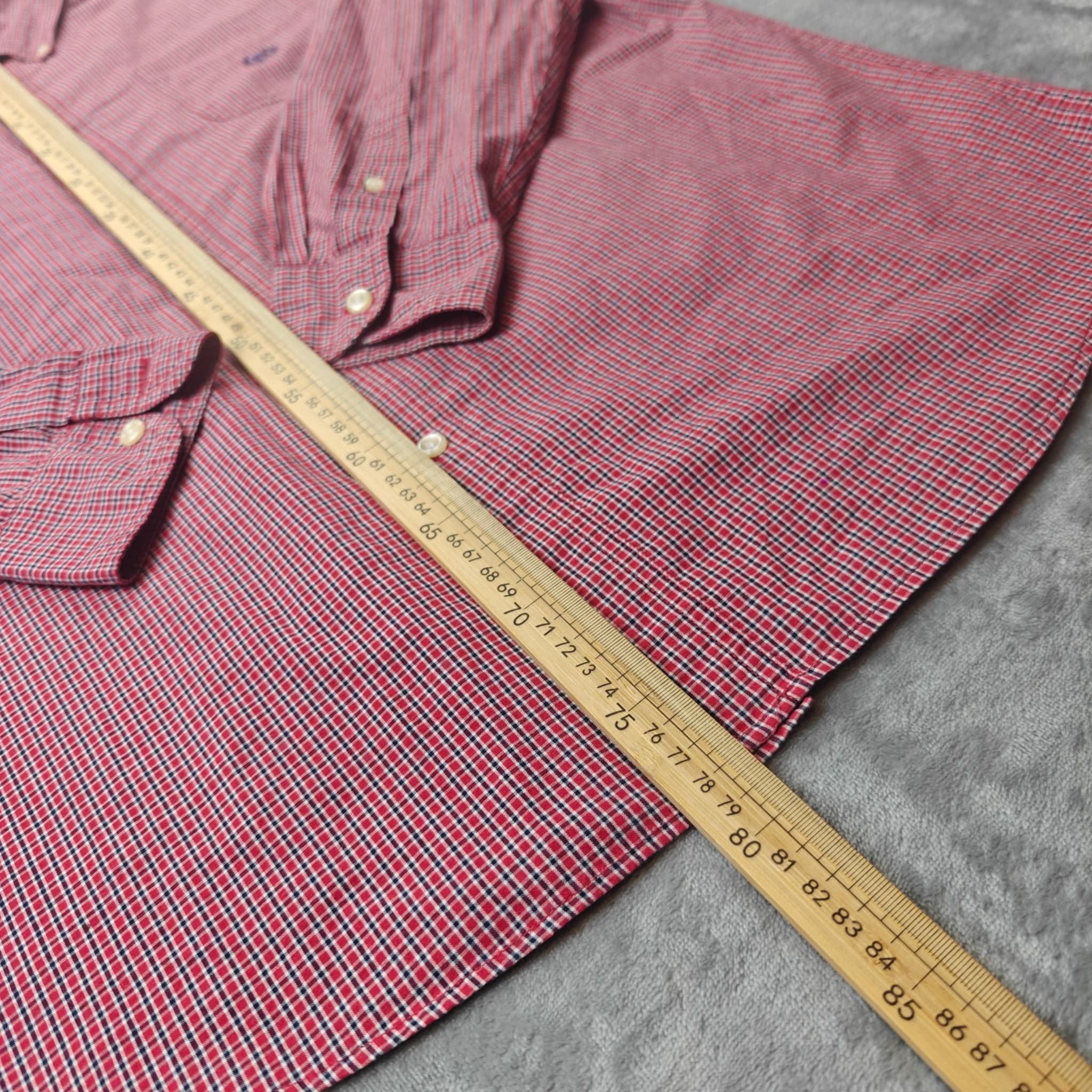 Chaps Men's Long Sleeve Button-Down Plaid Shirt Red Blue Size Large — photo 4 of 8