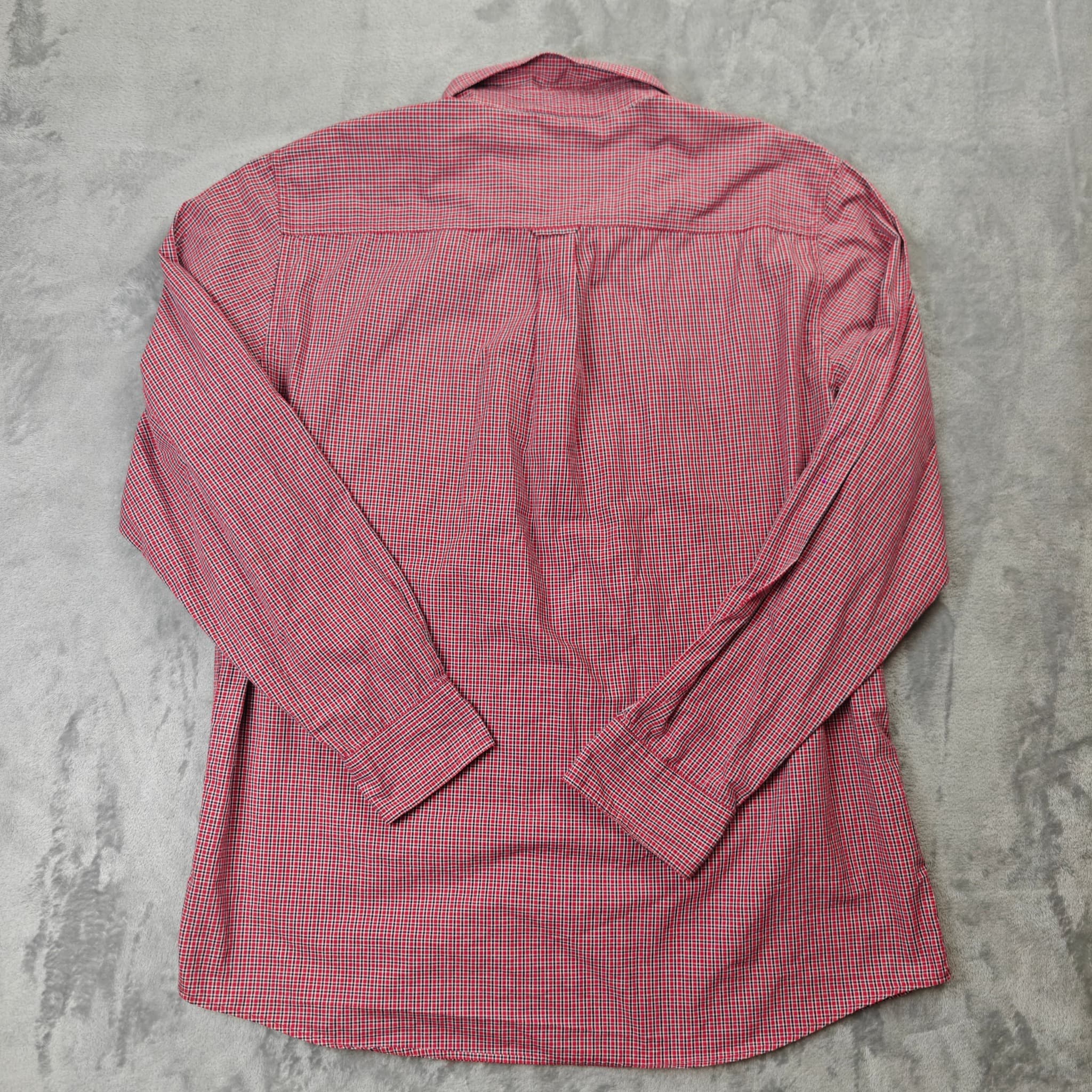 Chaps Men's Long Sleeve Button-Down Plaid Shirt Red Blue Size Large — photo 7 of 8