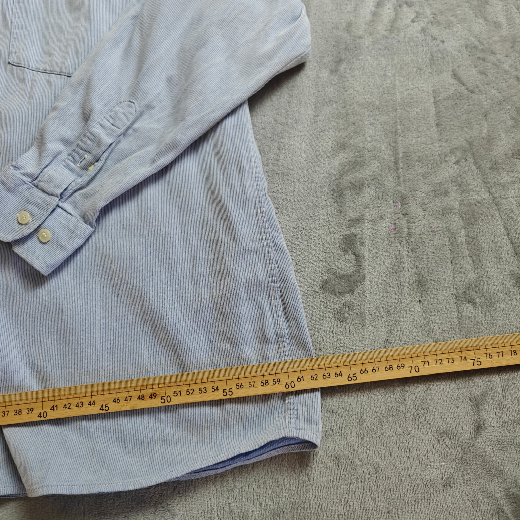Country Road Men's Long Sleeve Button-Up Shirt Light Blue Size M — photo 5 of 8