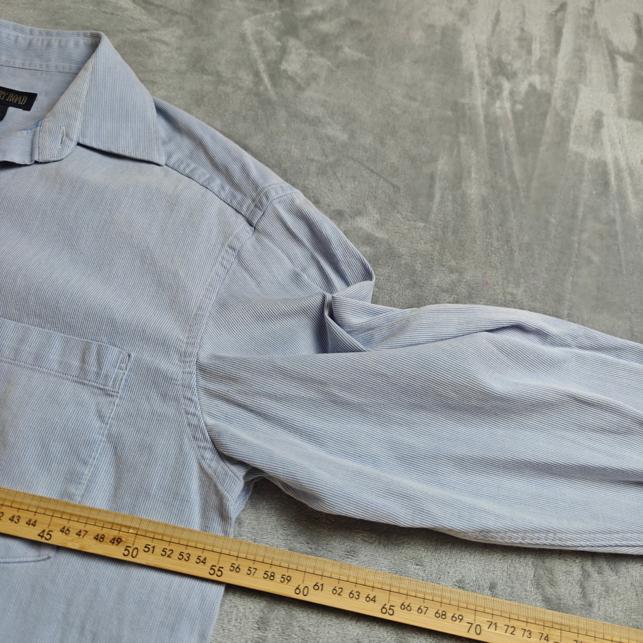 Country Road Men's Long Sleeve Button-Up Shirt Light Blue Size M — photo 6 of 8