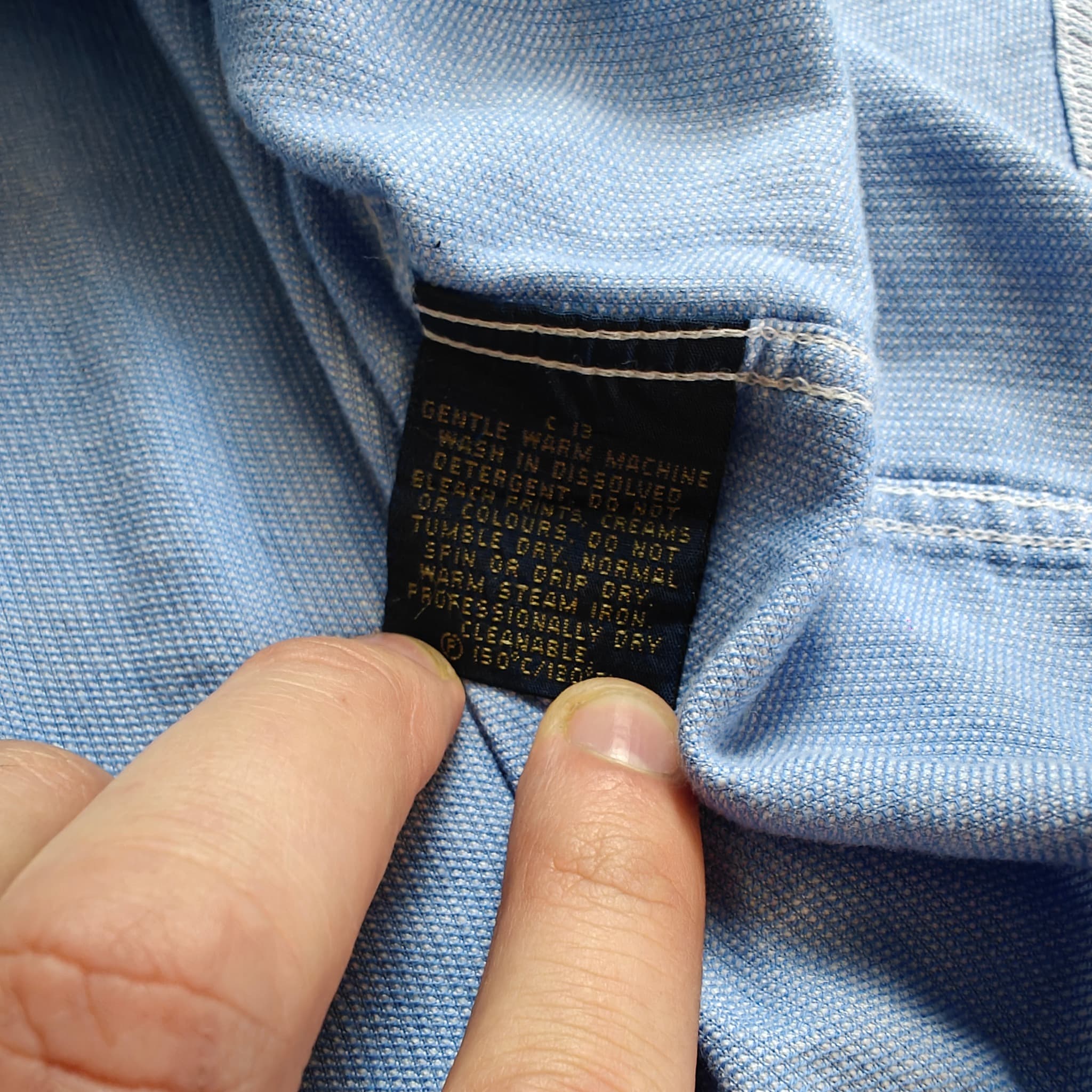 Country Road Men's Long Sleeve Button-Up Shirt Light Blue Size M — photo 7 of 8
