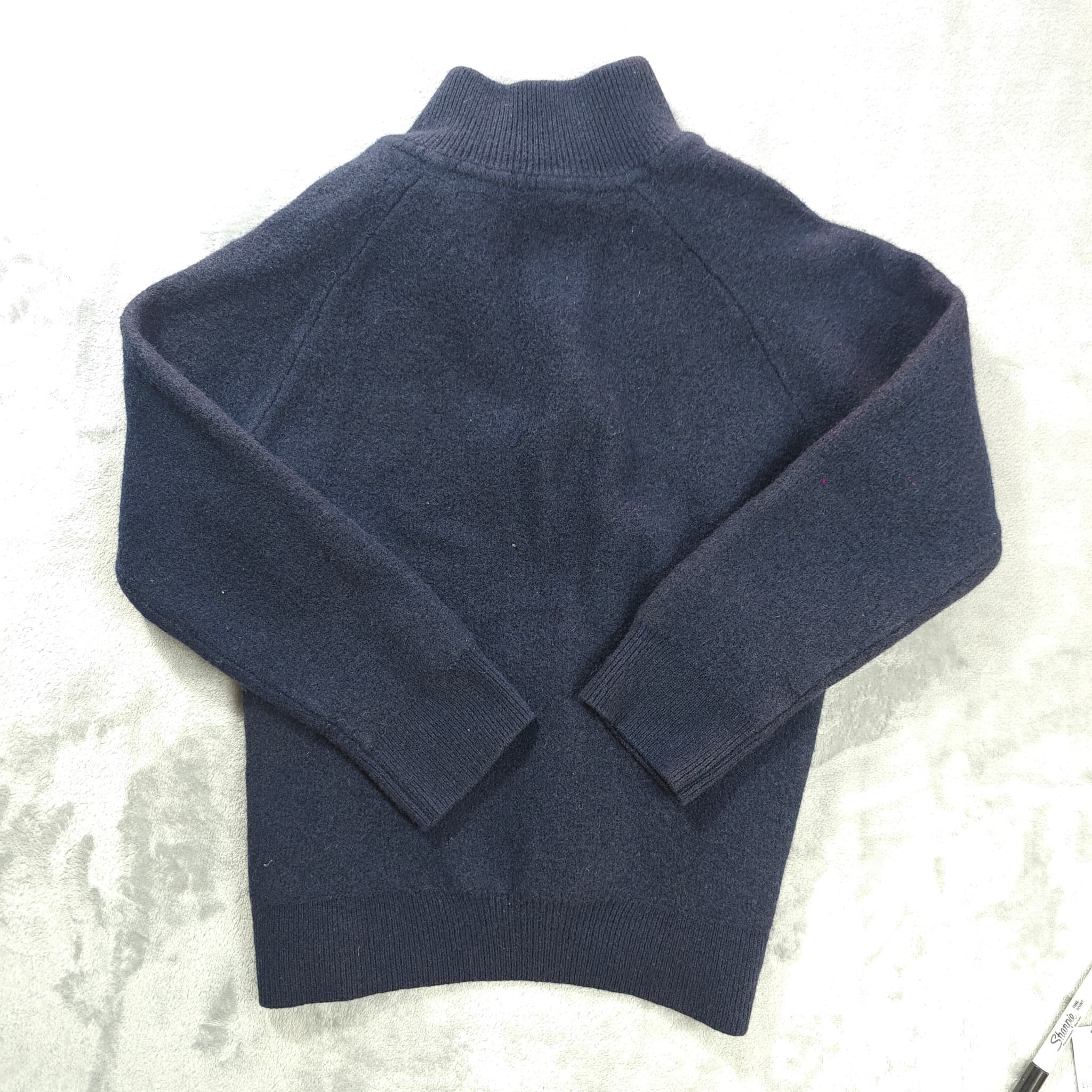 Country Road Men's Quarter Zip Sweater Navy Blue 100% Wool Size XL — photo 6 of 6