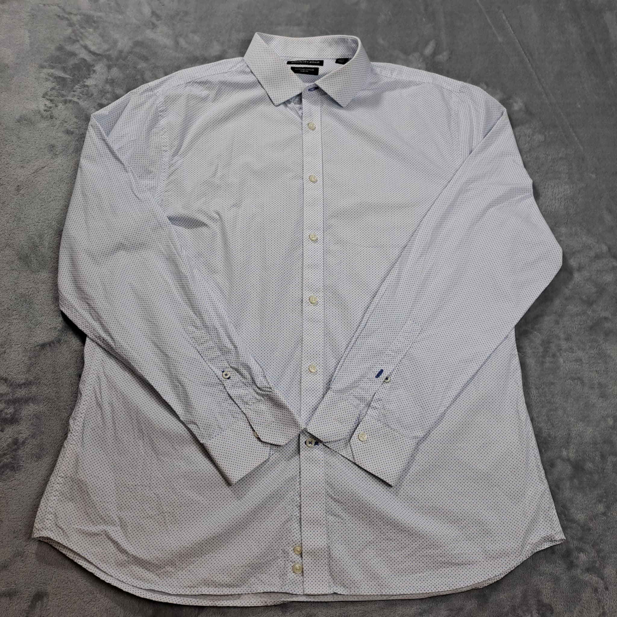Country Road Men's Slim Fit Egyptian Cotton Dot Print Shirt XXL — photo 1 of 7