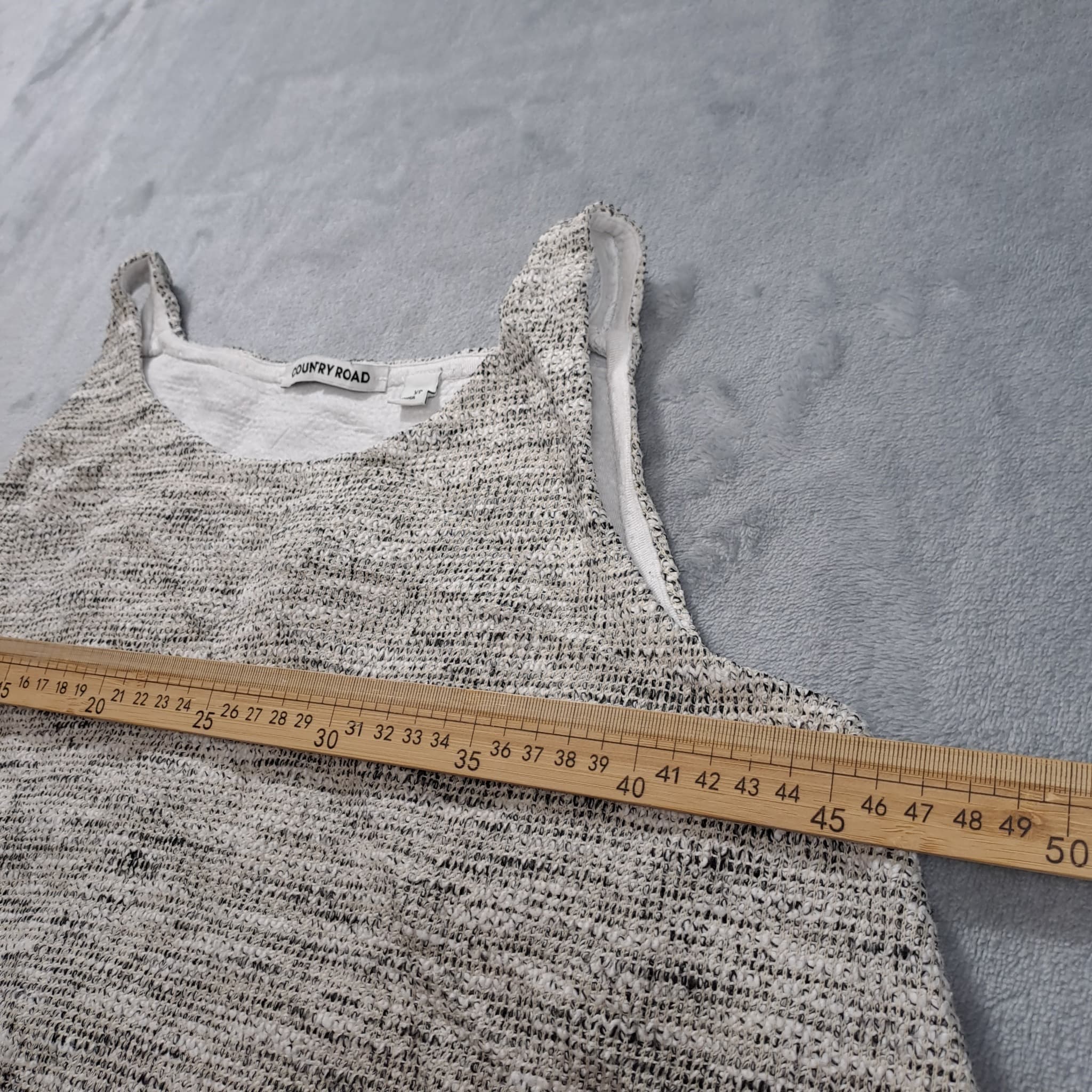 COUNTRY ROAD Textured Knit Tank Top Women's Size XS Beige Black Size — photo 6 of 9