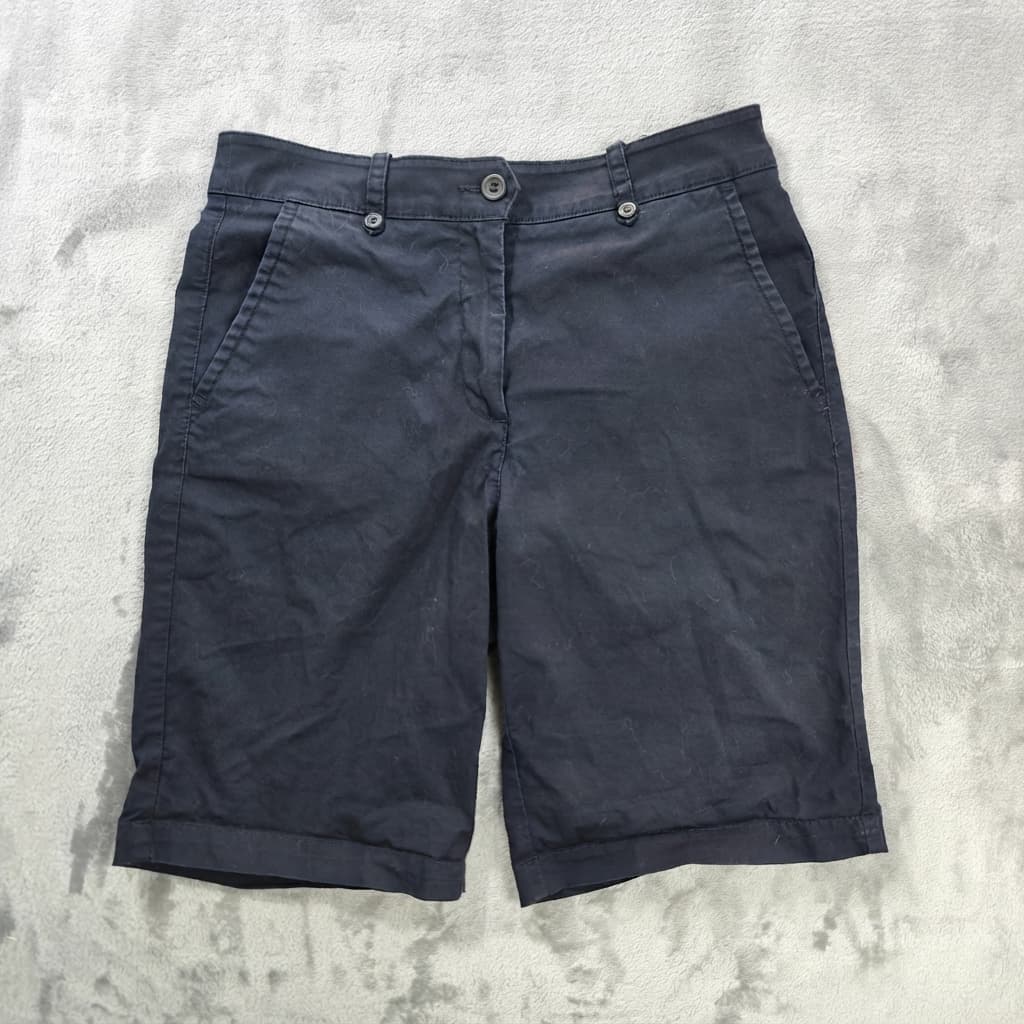 Country Road Women's Black Cotton Chino Shorts Size 8