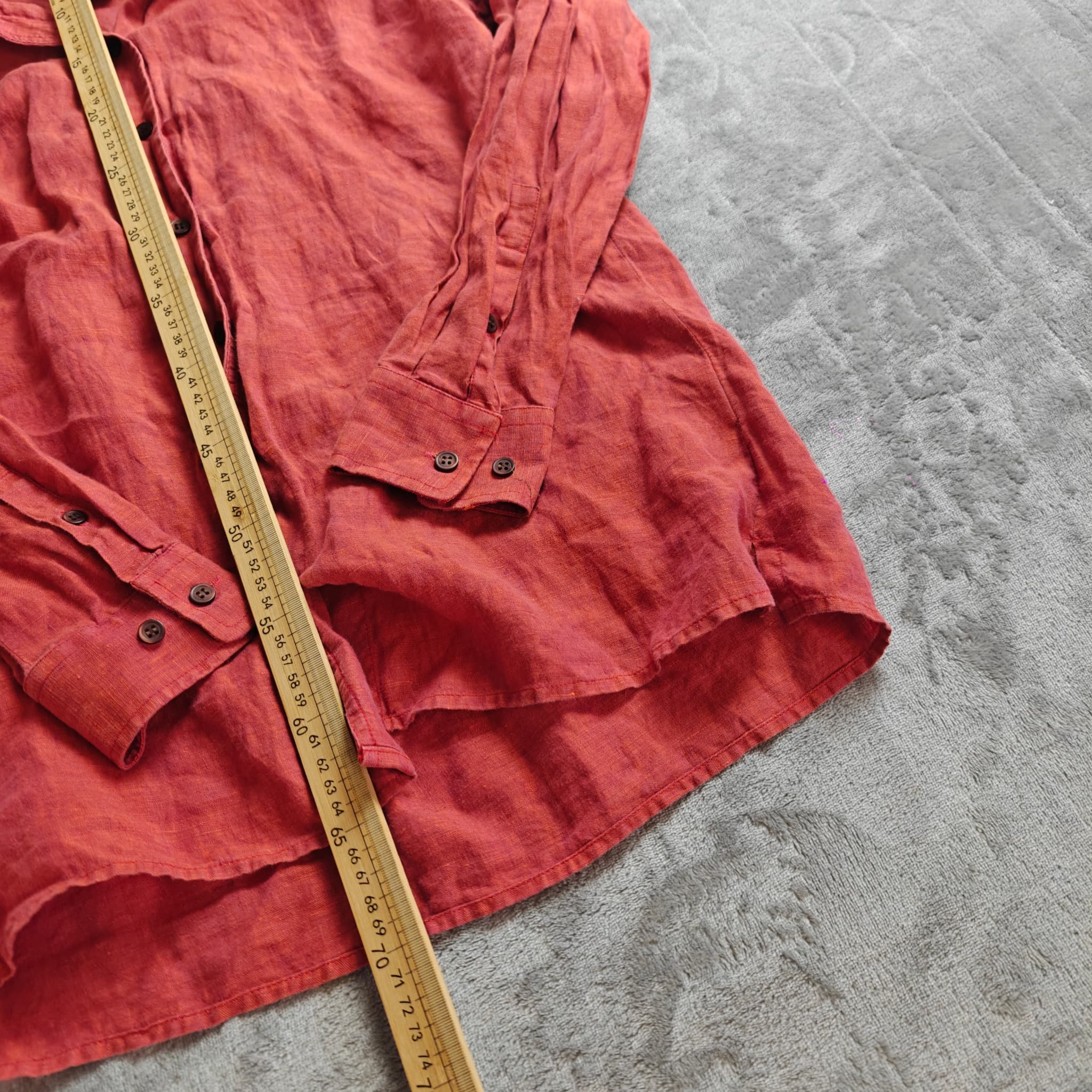 Country Road Women's Linen Long Sleeve Shirt Red Size XS — photo 3 of 7