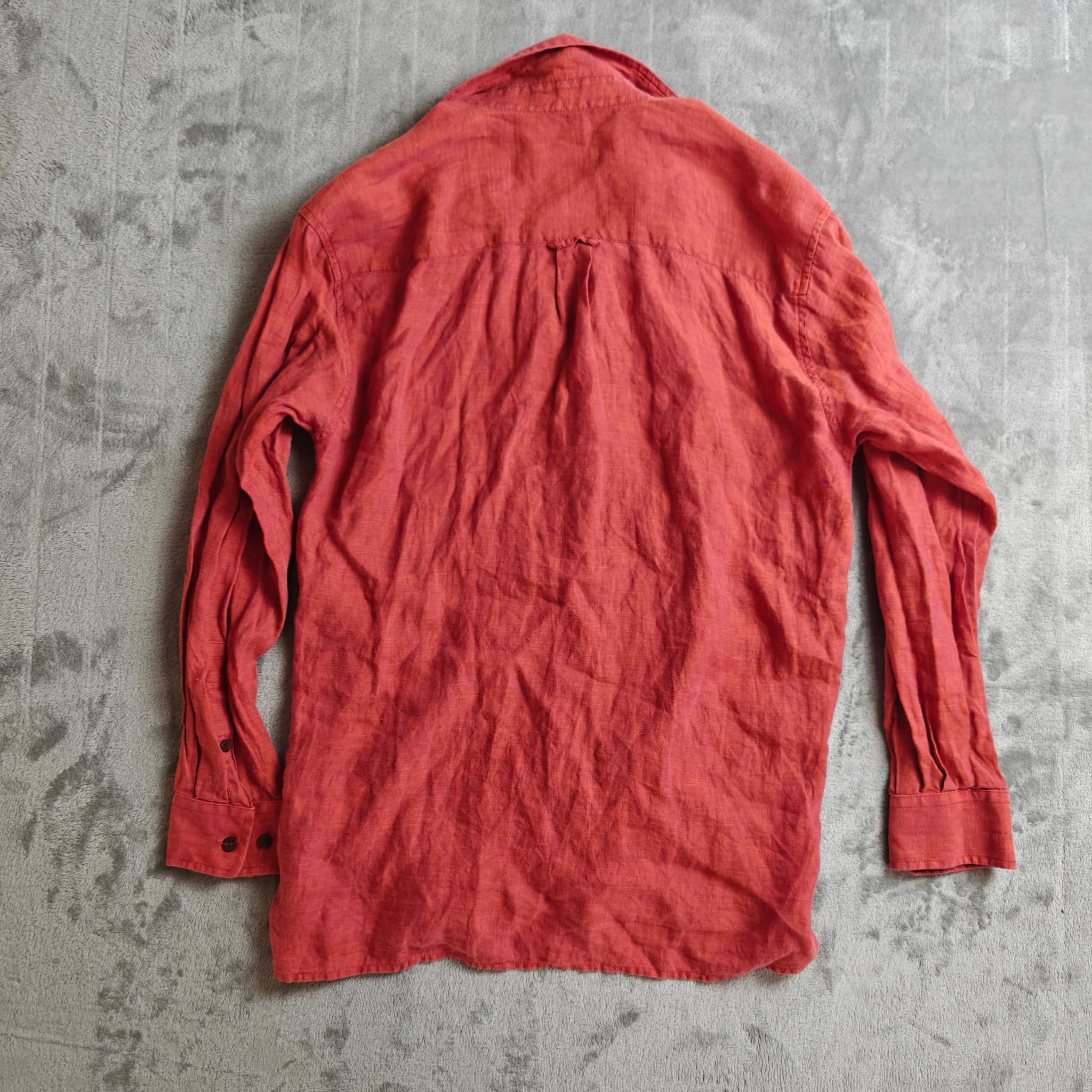 Country Road Women's Linen Long Sleeve Shirt Red Size XS — photo 7 of 7
