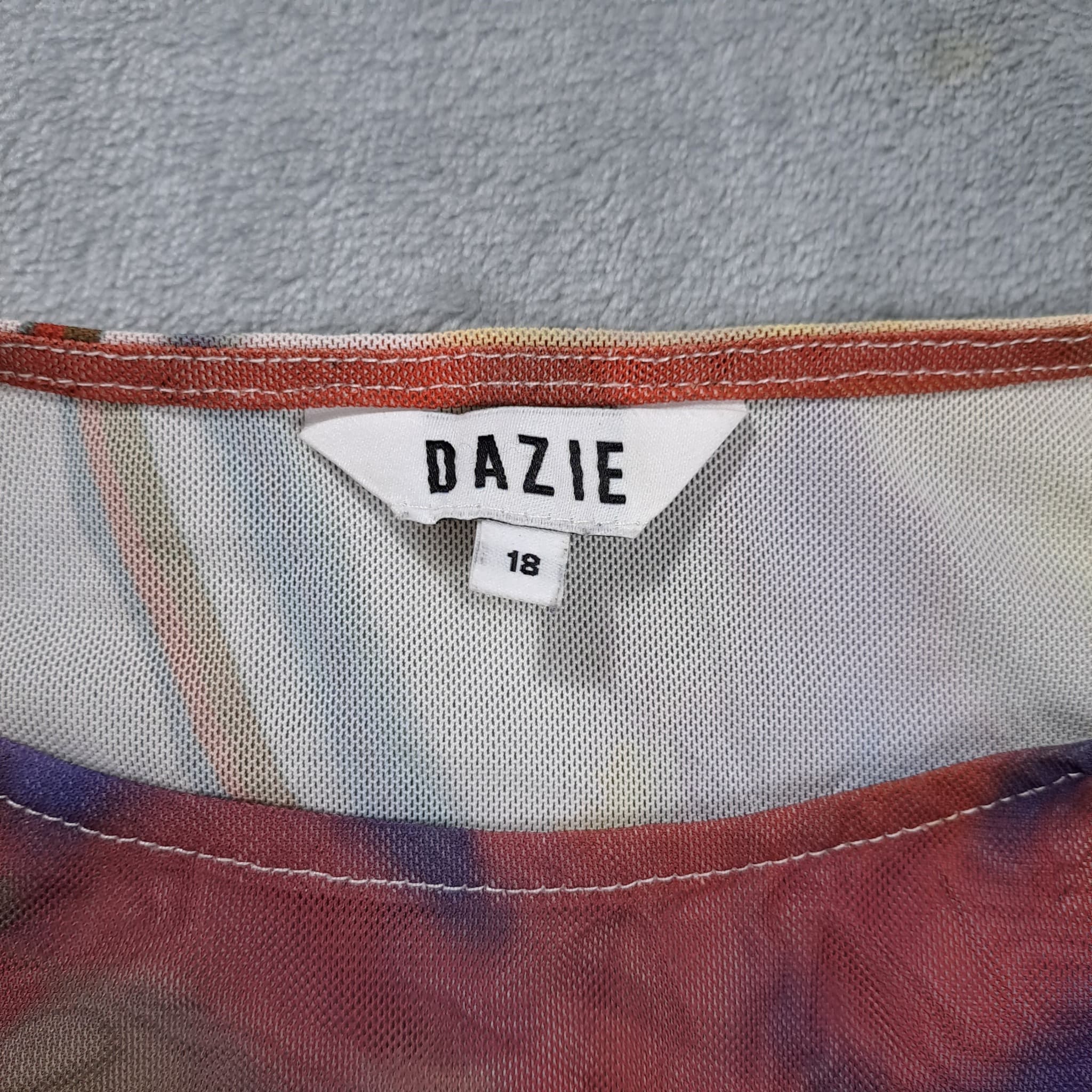 Dazie Floral Mesh Long Sleeve Top Women's Size 18 Multi-Coloured Sheer — photo 2 of 7